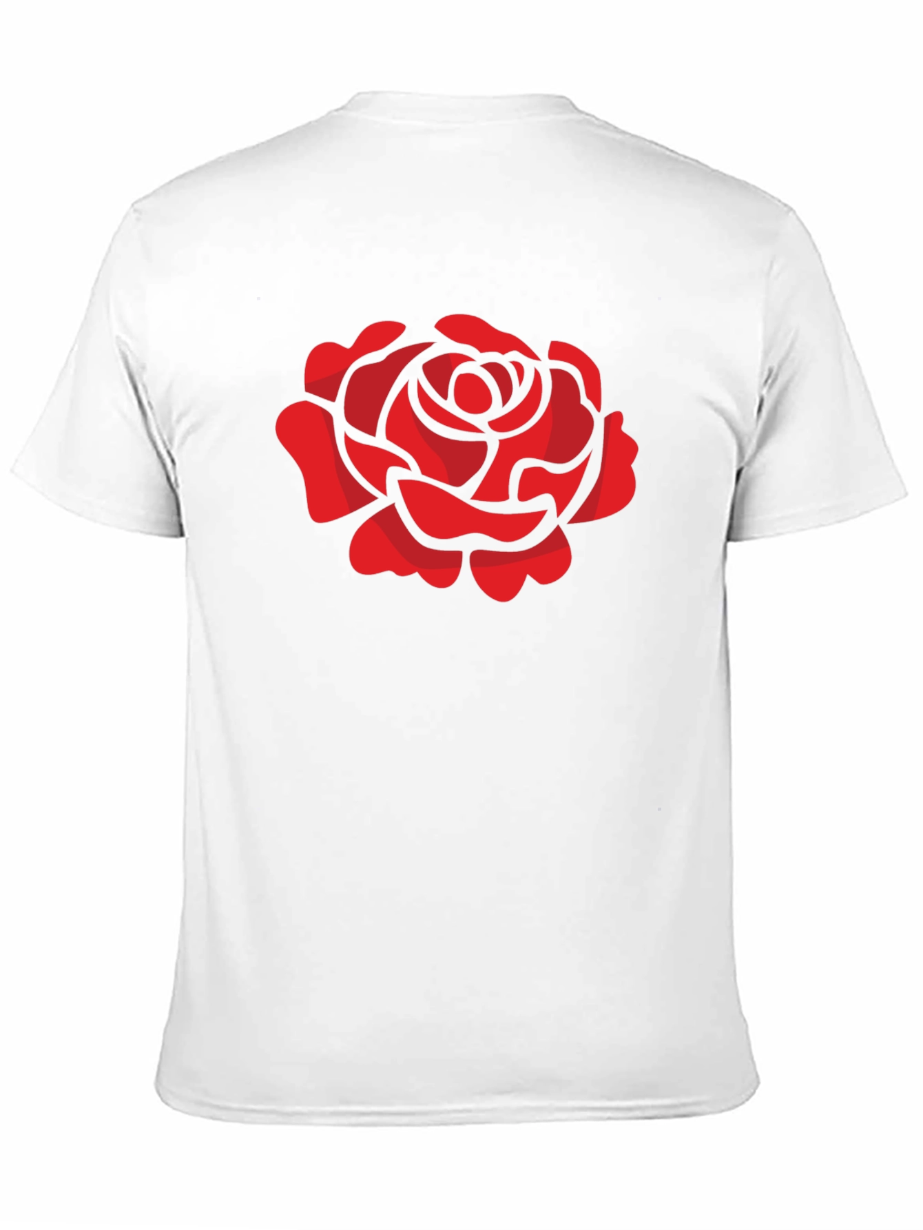 Red Rose Graphic T-Shirt - Stylish Black Tee