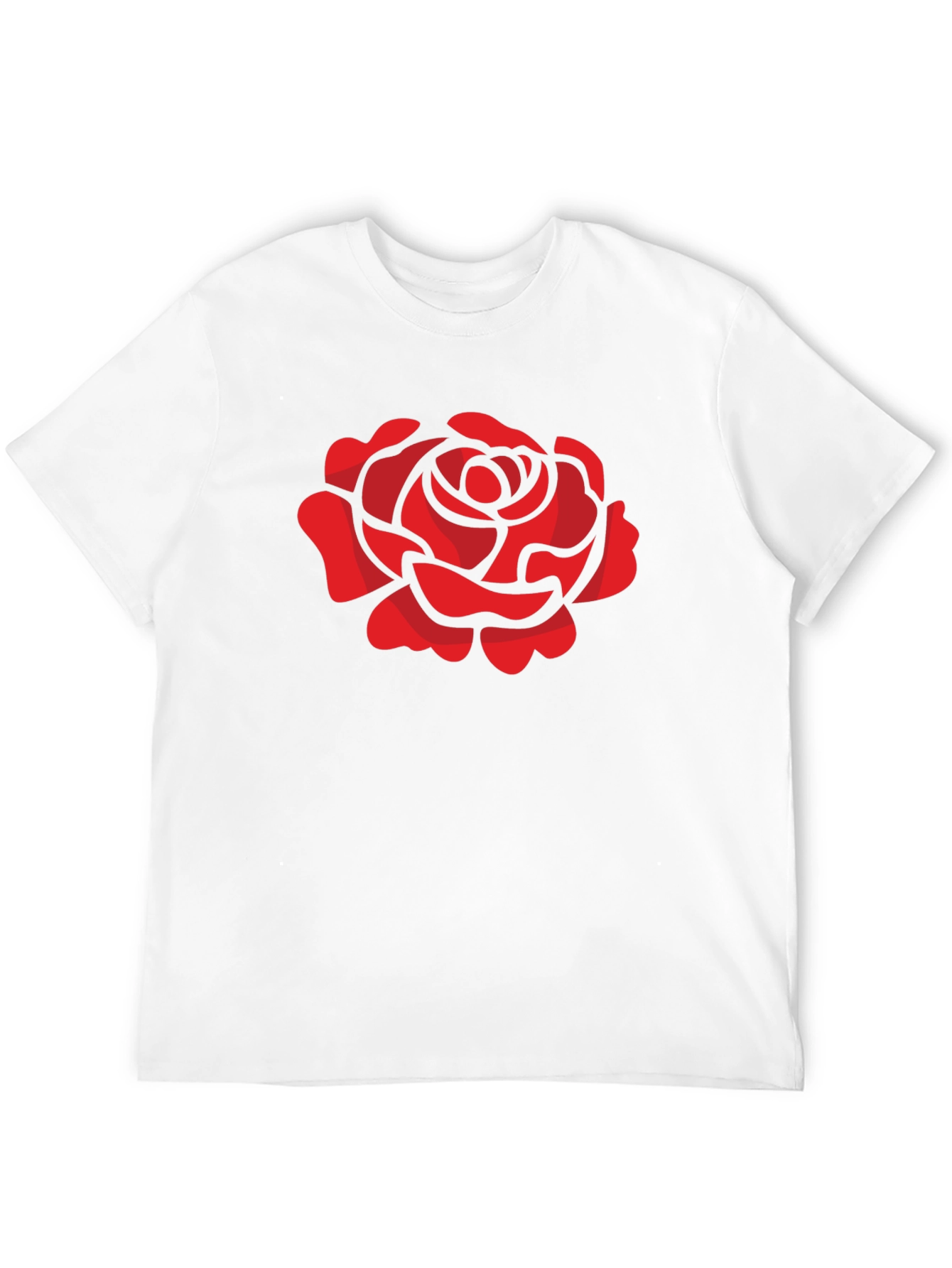 Red Rose Graphic T-Shirt - Stylish Black Tee
