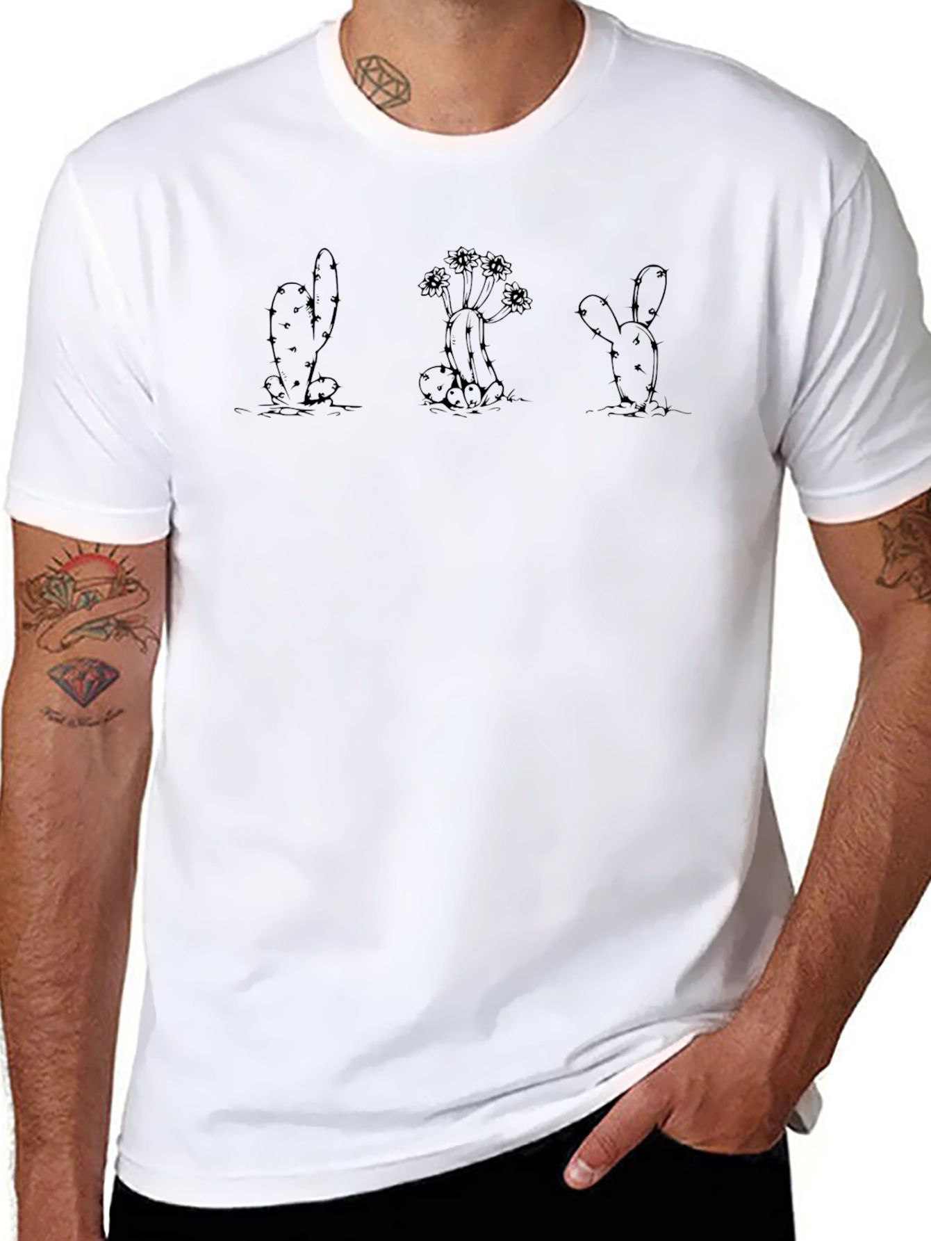 Cactus Graphic T-Shirt - Unique Desert Plant Design