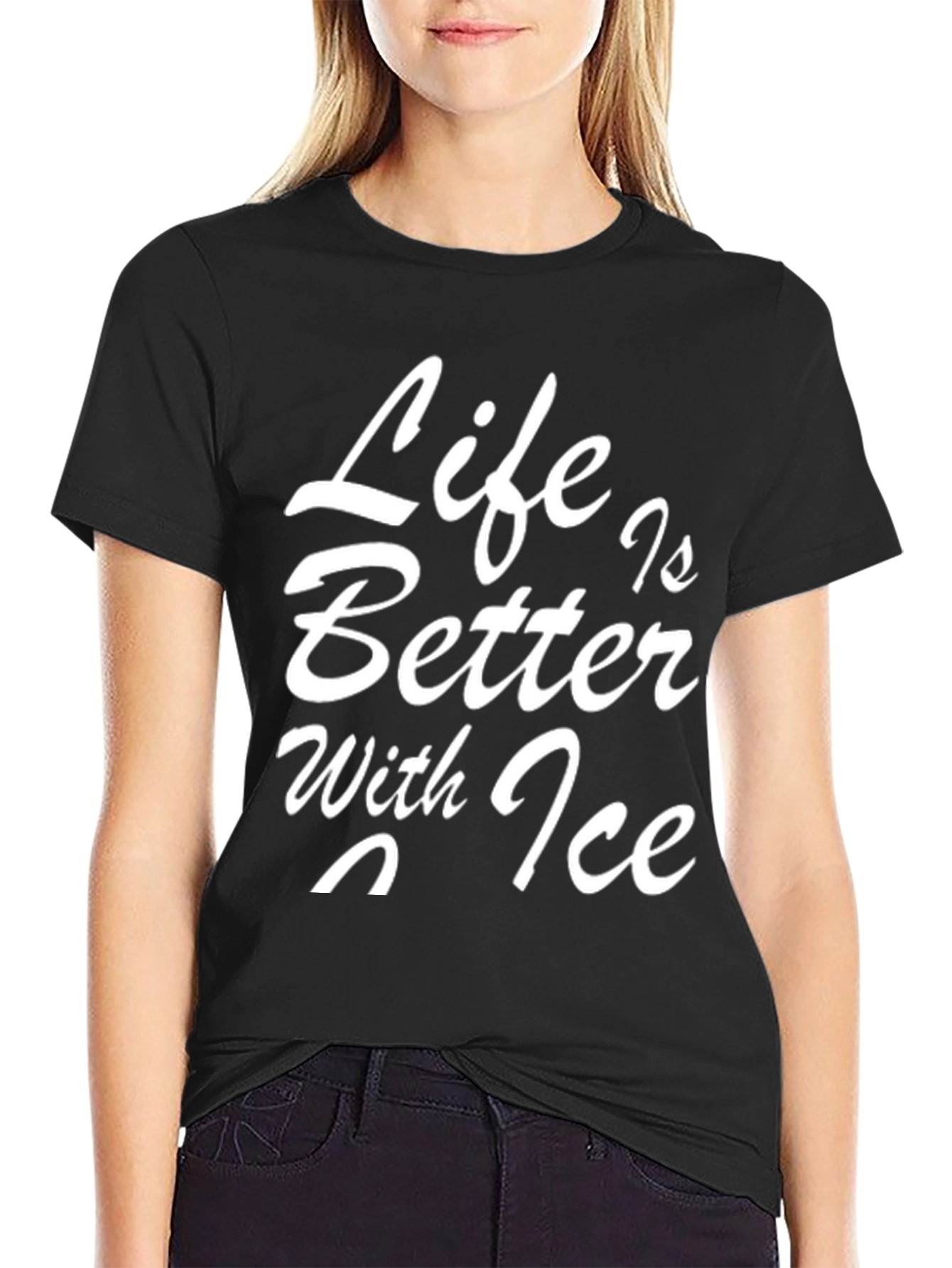 Life is Better with Ice Black T-Shirt