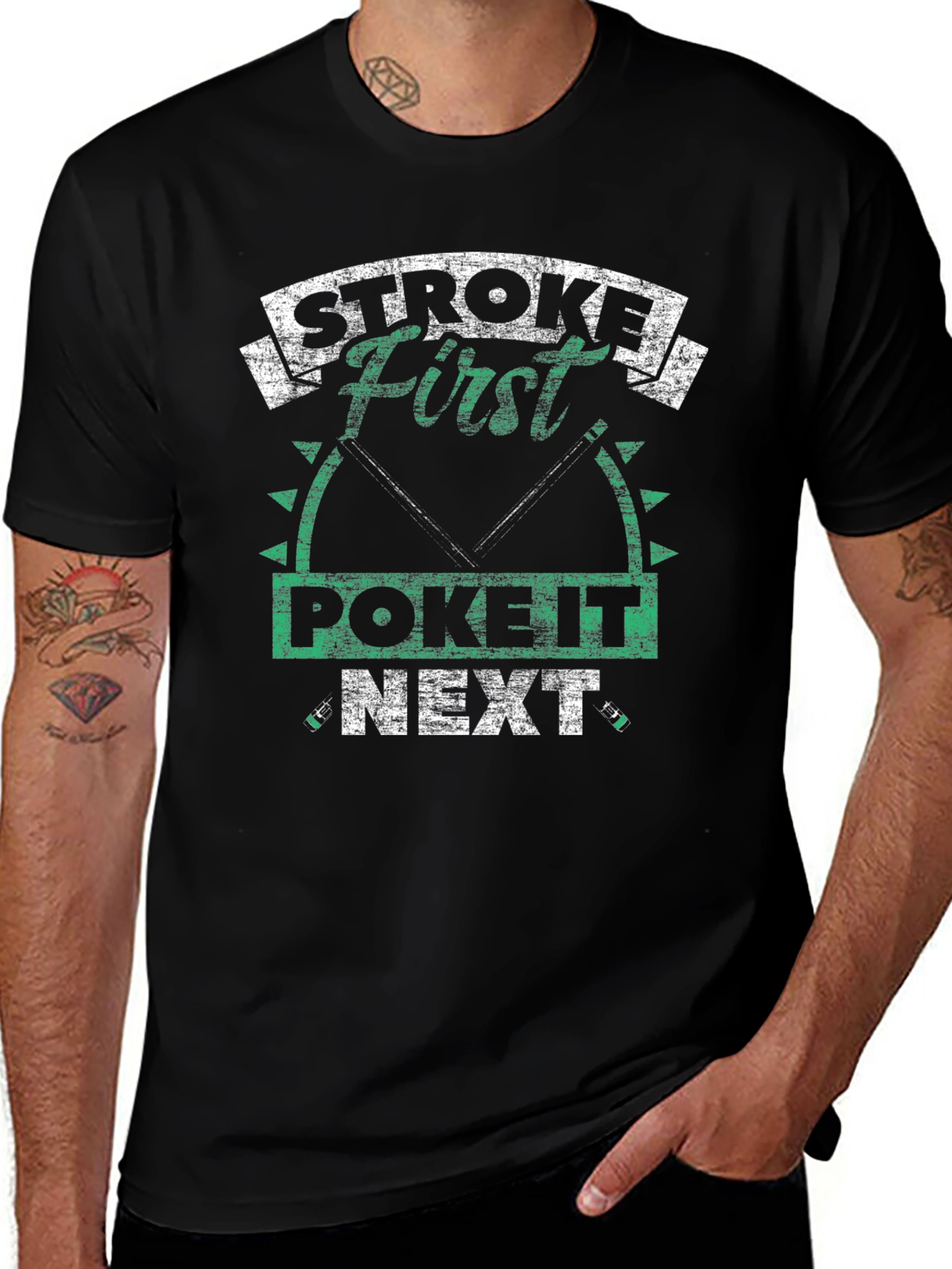 Stroke First Poke It Next Fishing T-Shirt