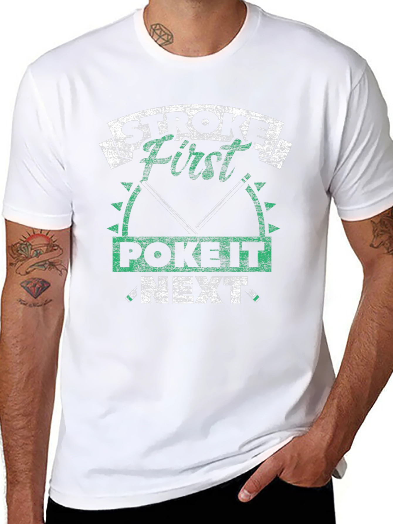 Stroke First Poke It Next Fishing T-Shirt