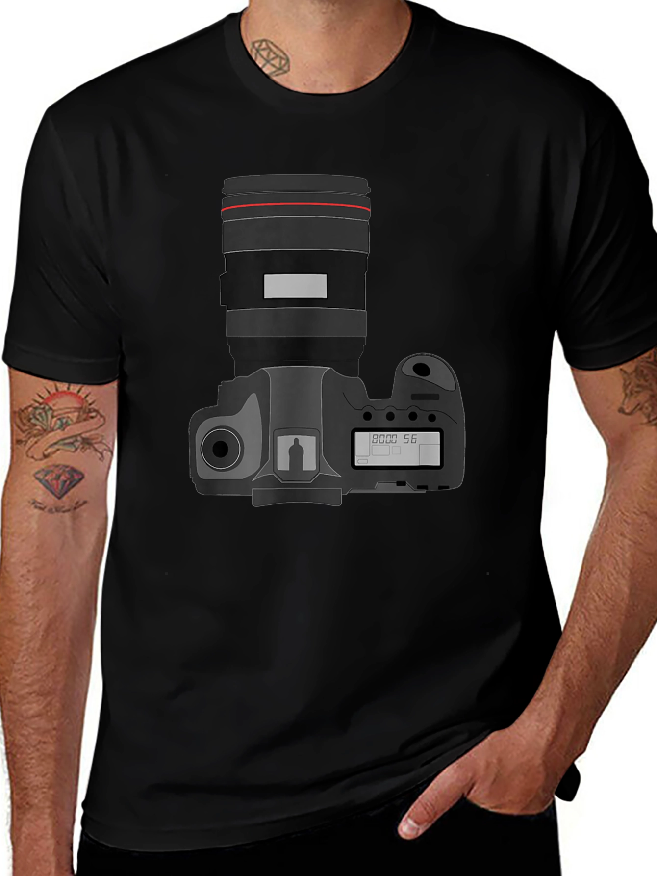 Camera Graphic Black T-Shirt - Photographers Essential