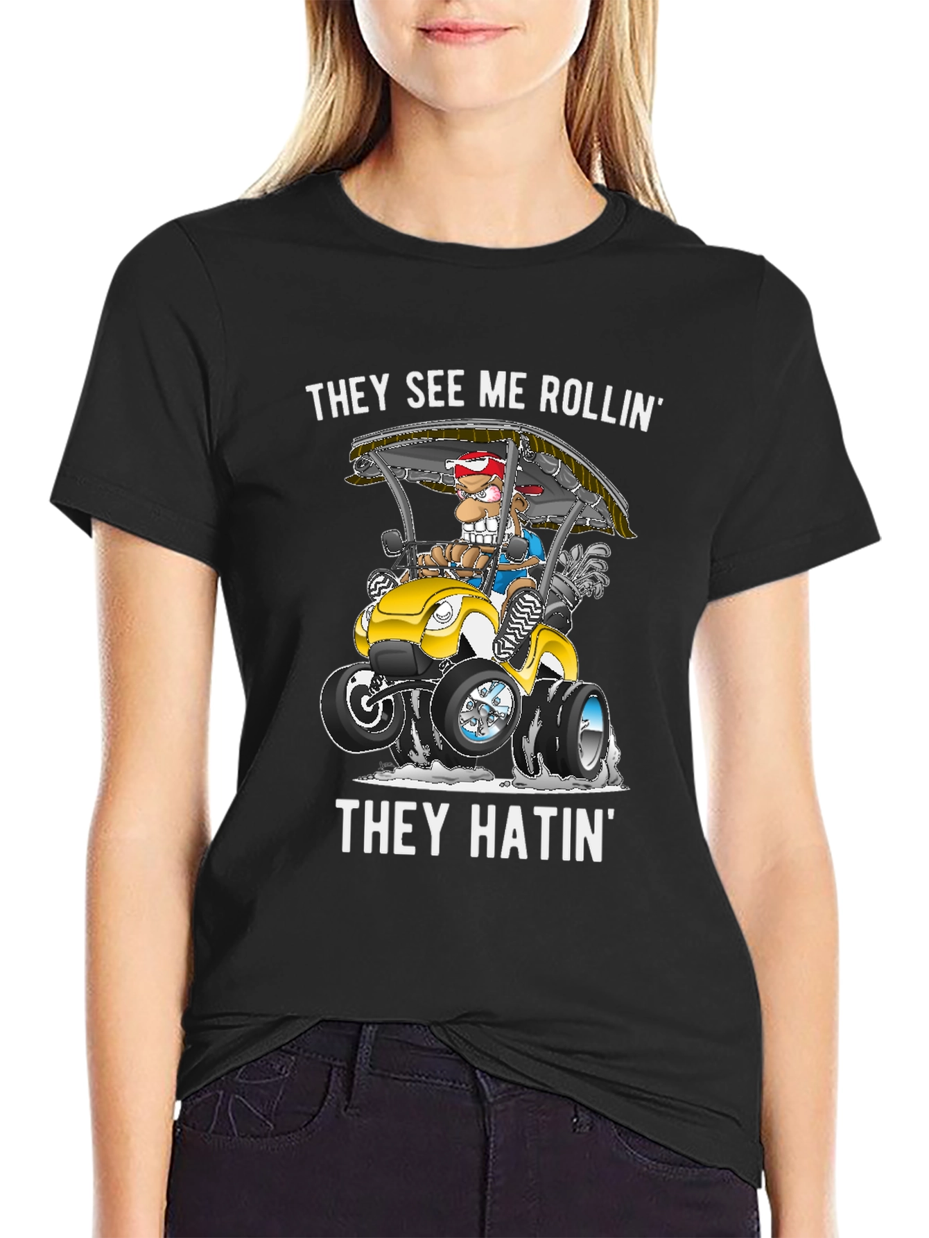 Rollin Golf Cart Graphic Tee