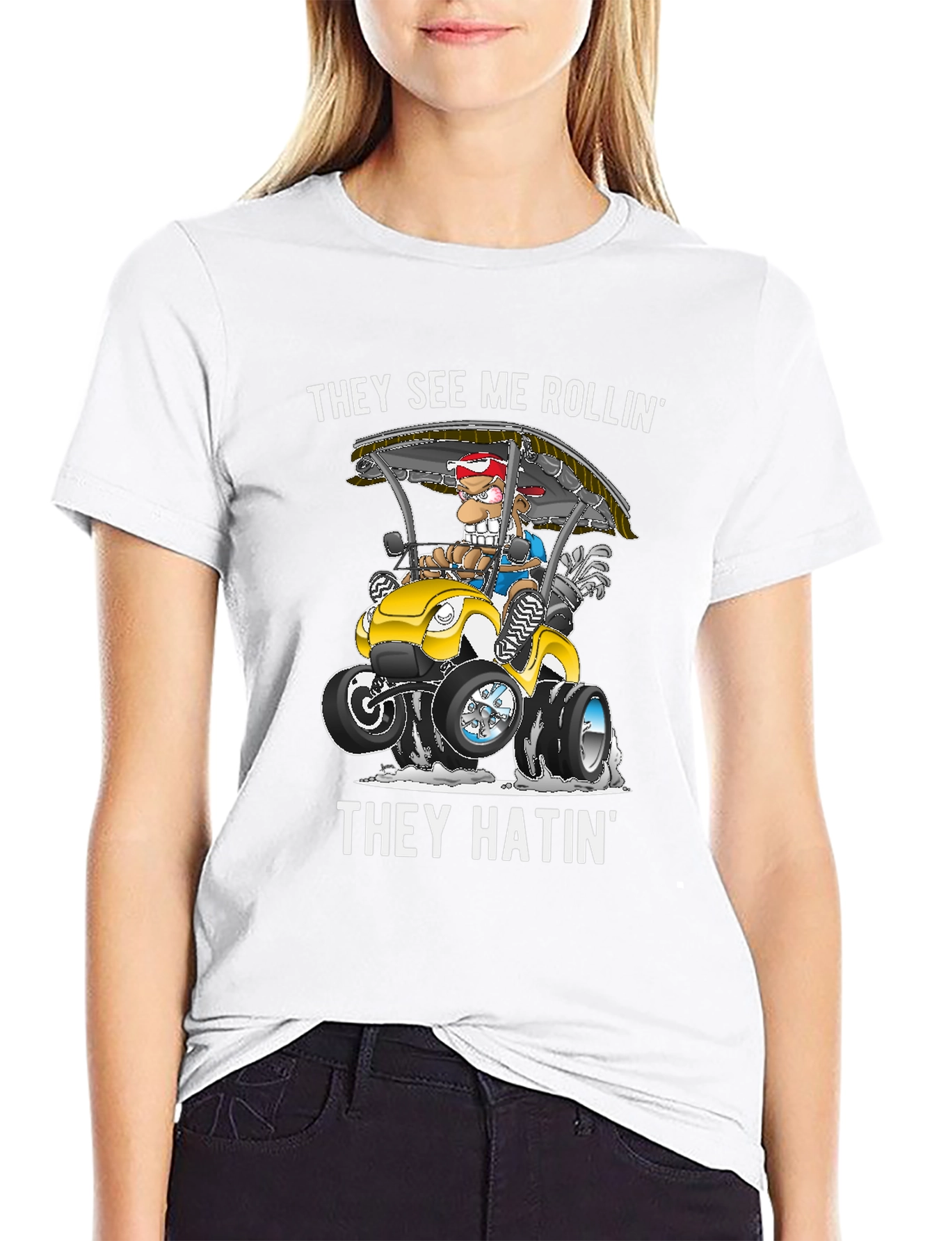 Rollin Golf Cart Graphic Tee