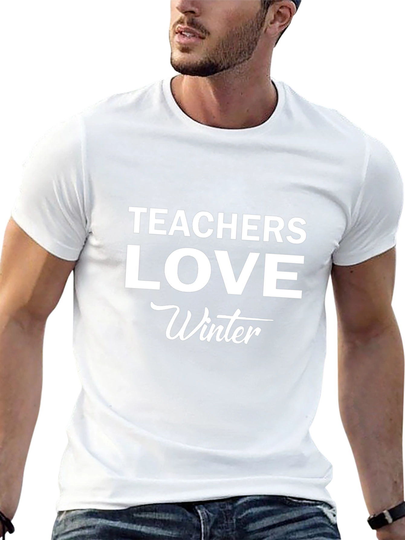 Teachers Love Winter T-Shirt - Black