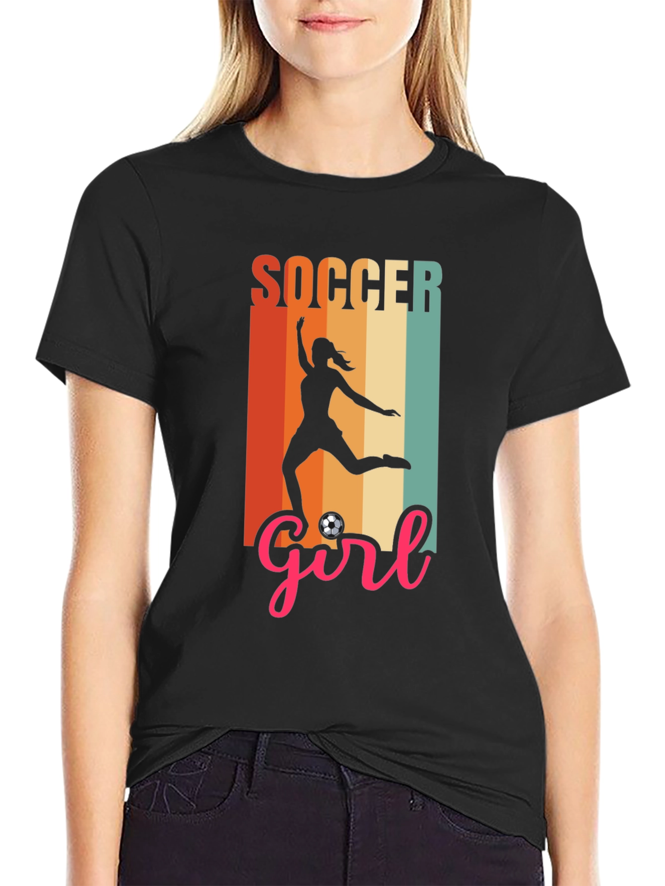 Soccer Girl Graphic Tee - Stylish Sport Shirt