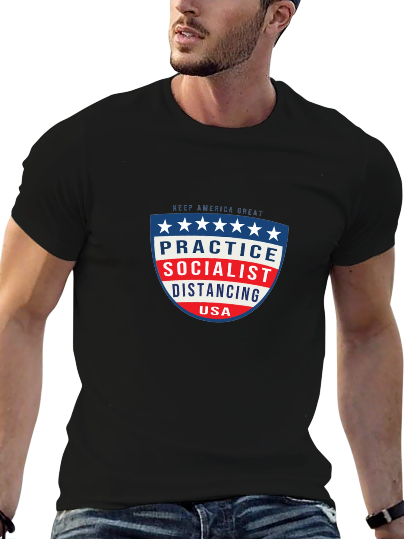 Practice Socialist Distancing USA T-Shirt
