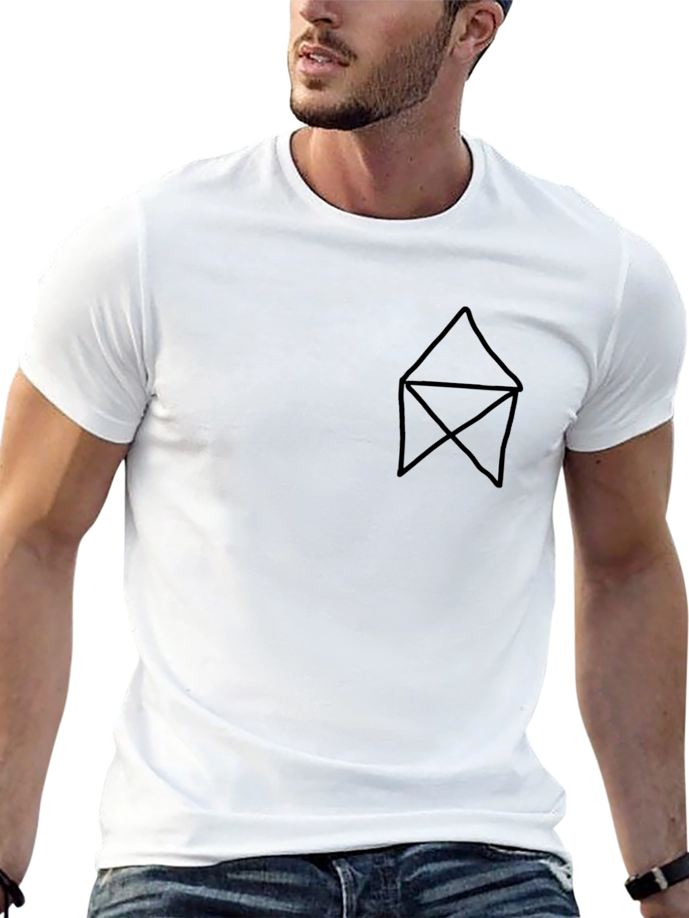 Black T-Shirt with Graphic Print