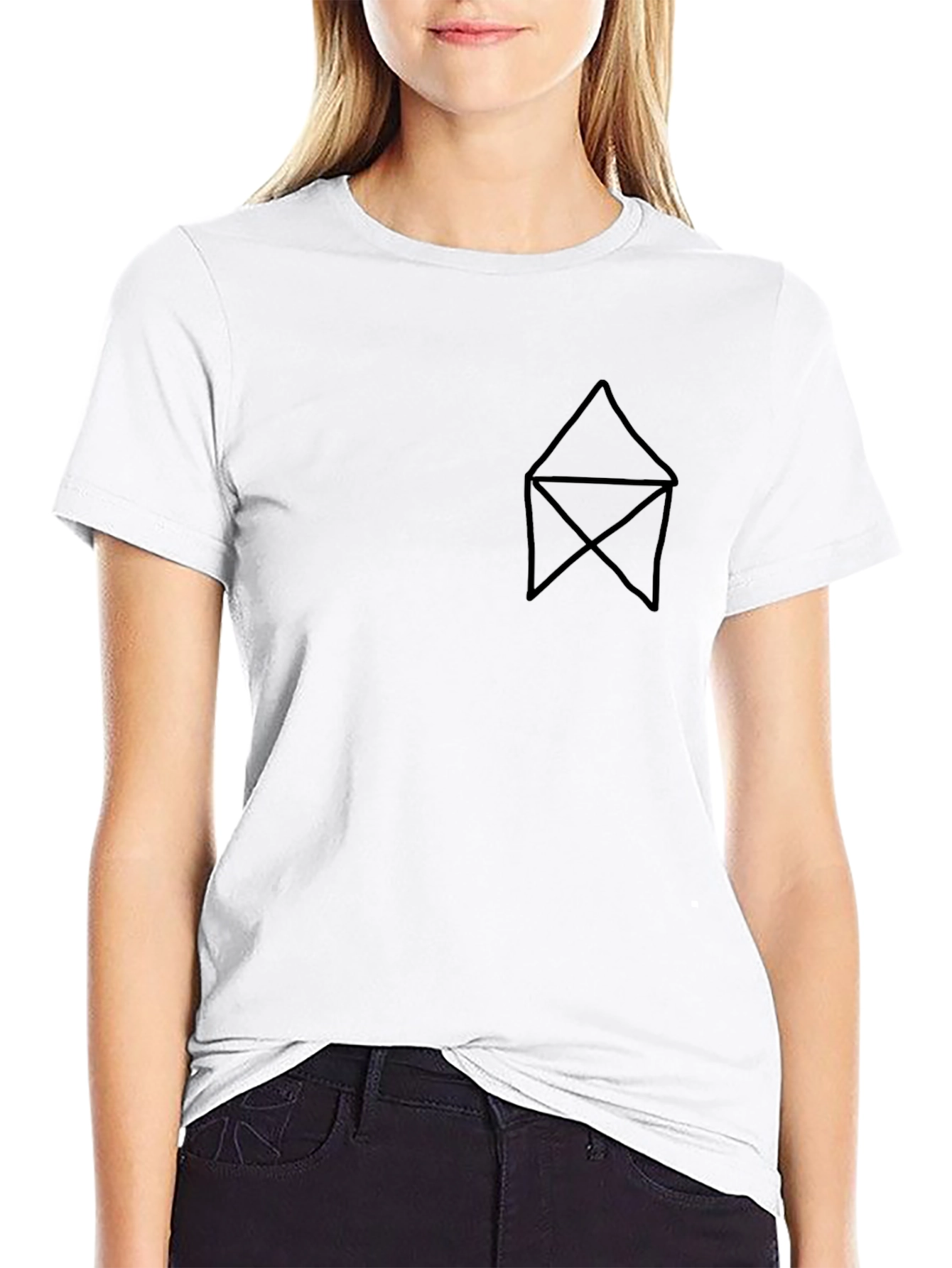 Black T-Shirt with Graphic Print