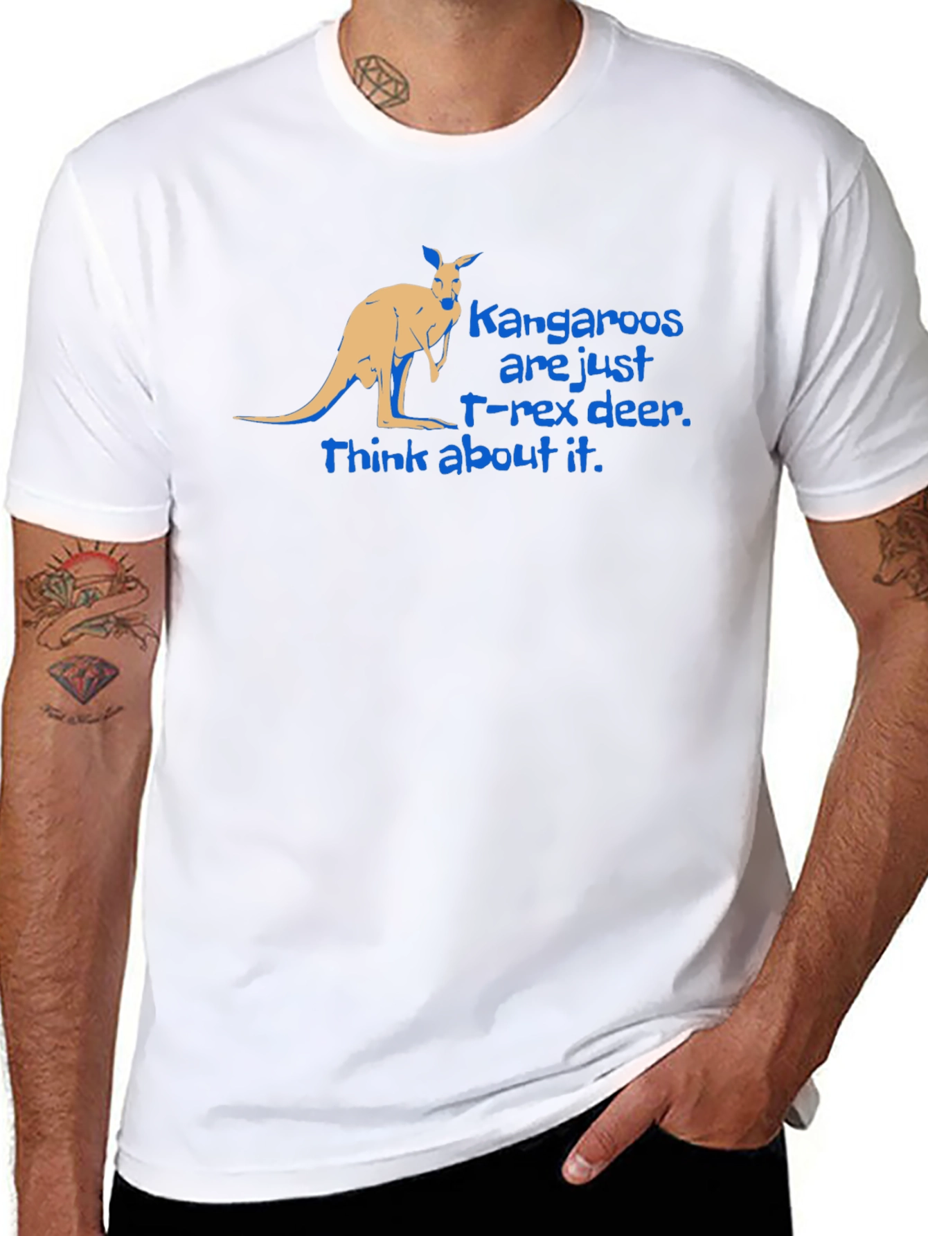 Kangaroo T-Rex Deer Graphic Tee