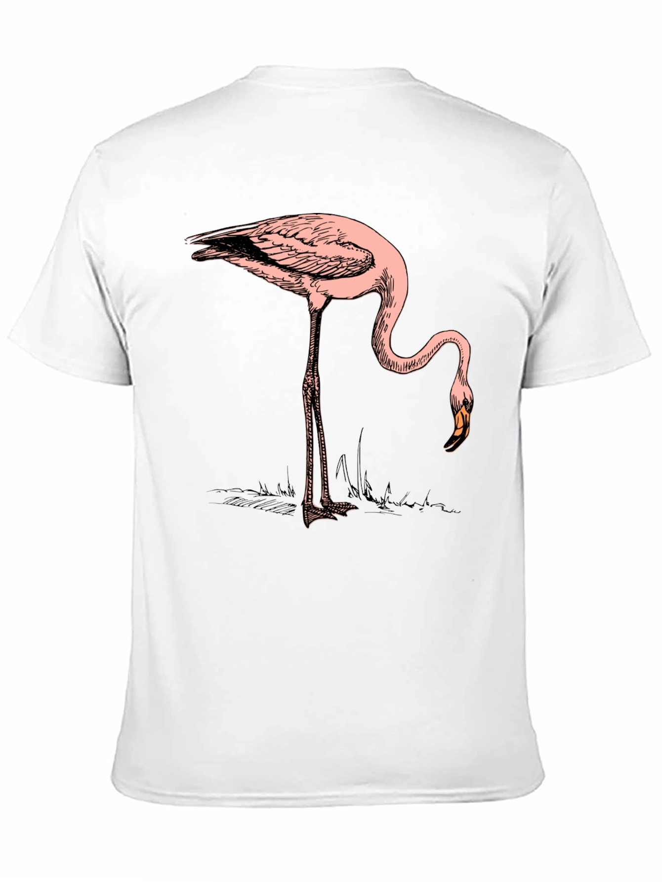 Cool Flamingo Graphic Print Black T-Shirt