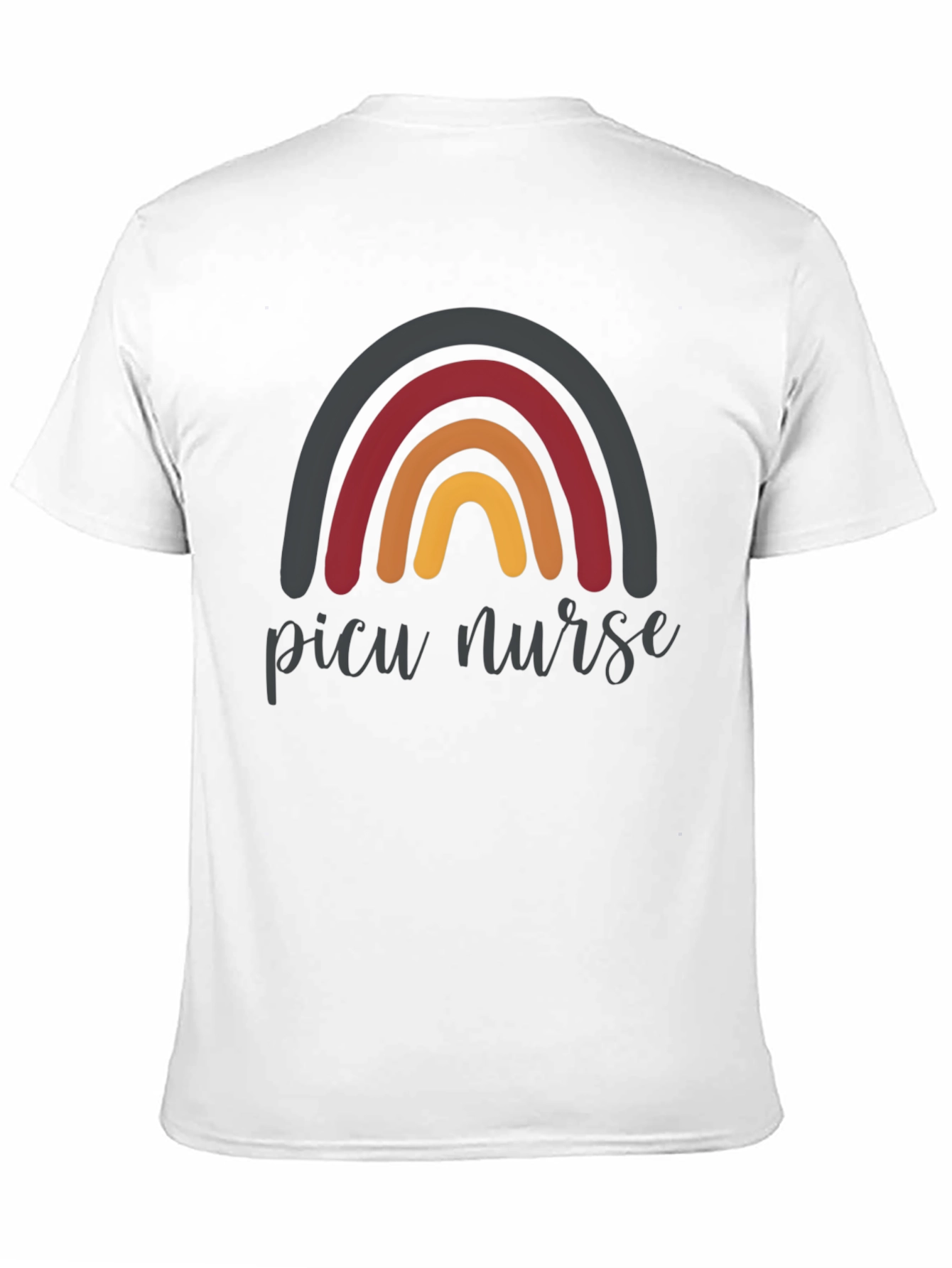 PICU Nurse Rainbow Graphic T-Shirt