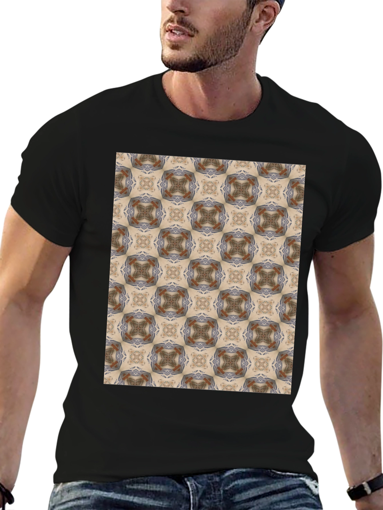 Geometric Pattern T-Shirt - Modern Style