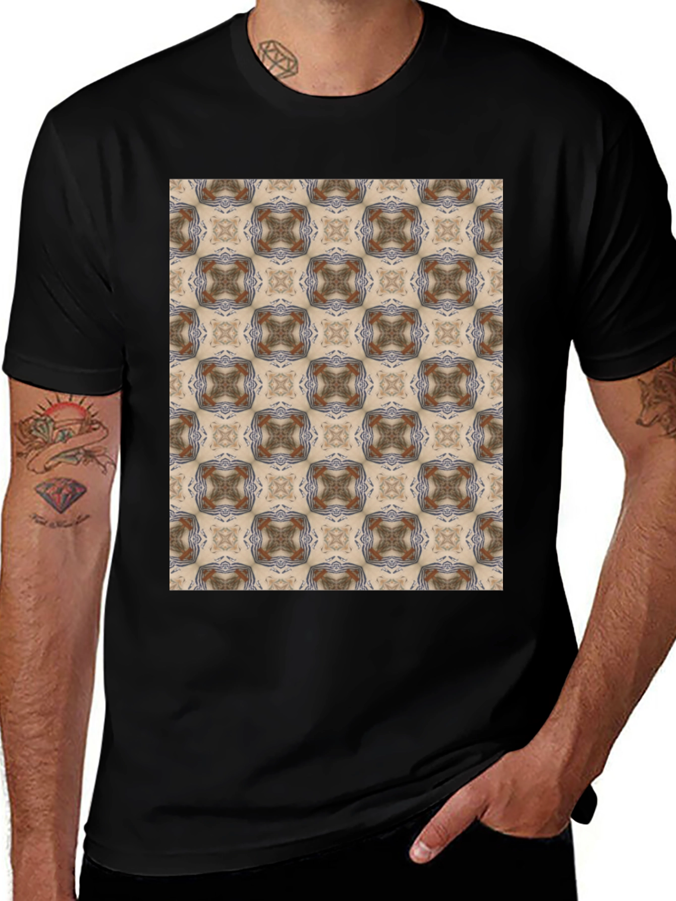 Geometric Pattern T-Shirt - Modern Style
