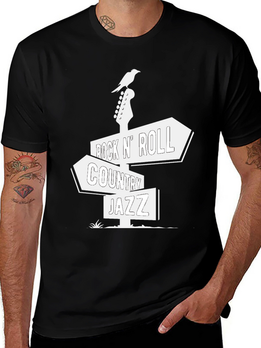 Rock N Roll Country Jazz Graphic Tee