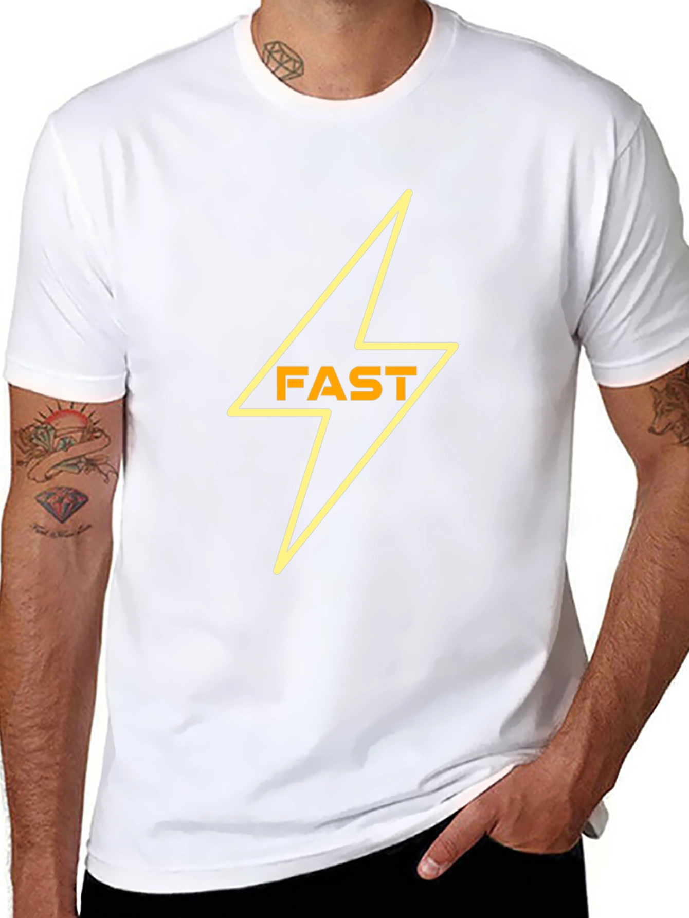 Fast Lightning Bolt Black T-Shirt