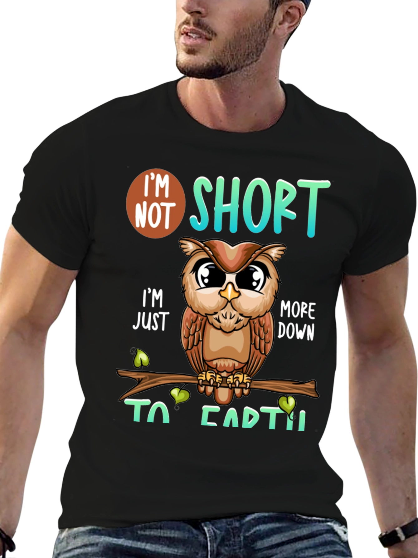 Owl Im Not Short Funny Graphic T-Shirt