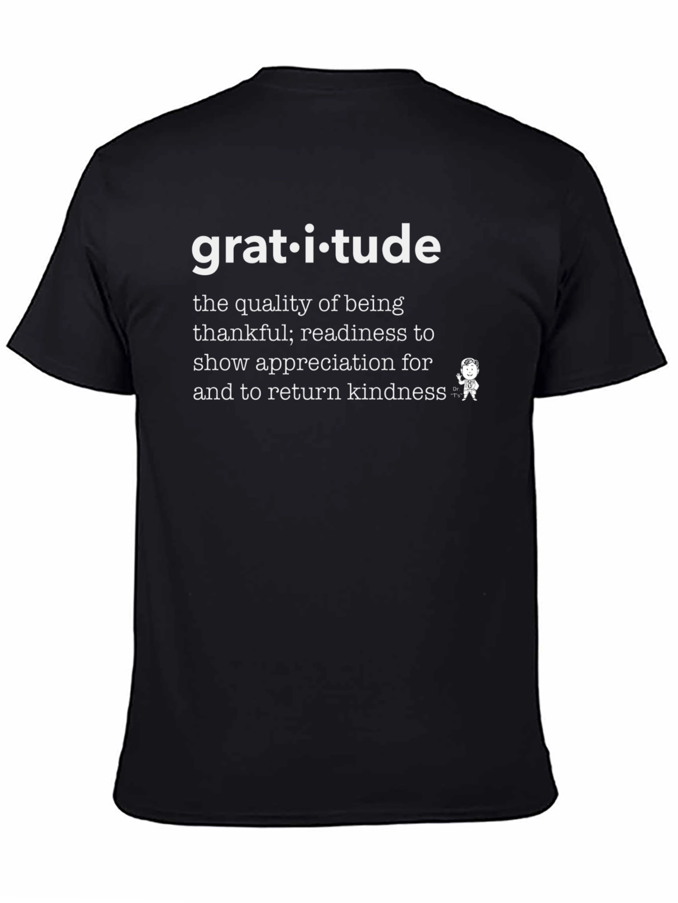 Gratitude Definition Graphic Tee - Black