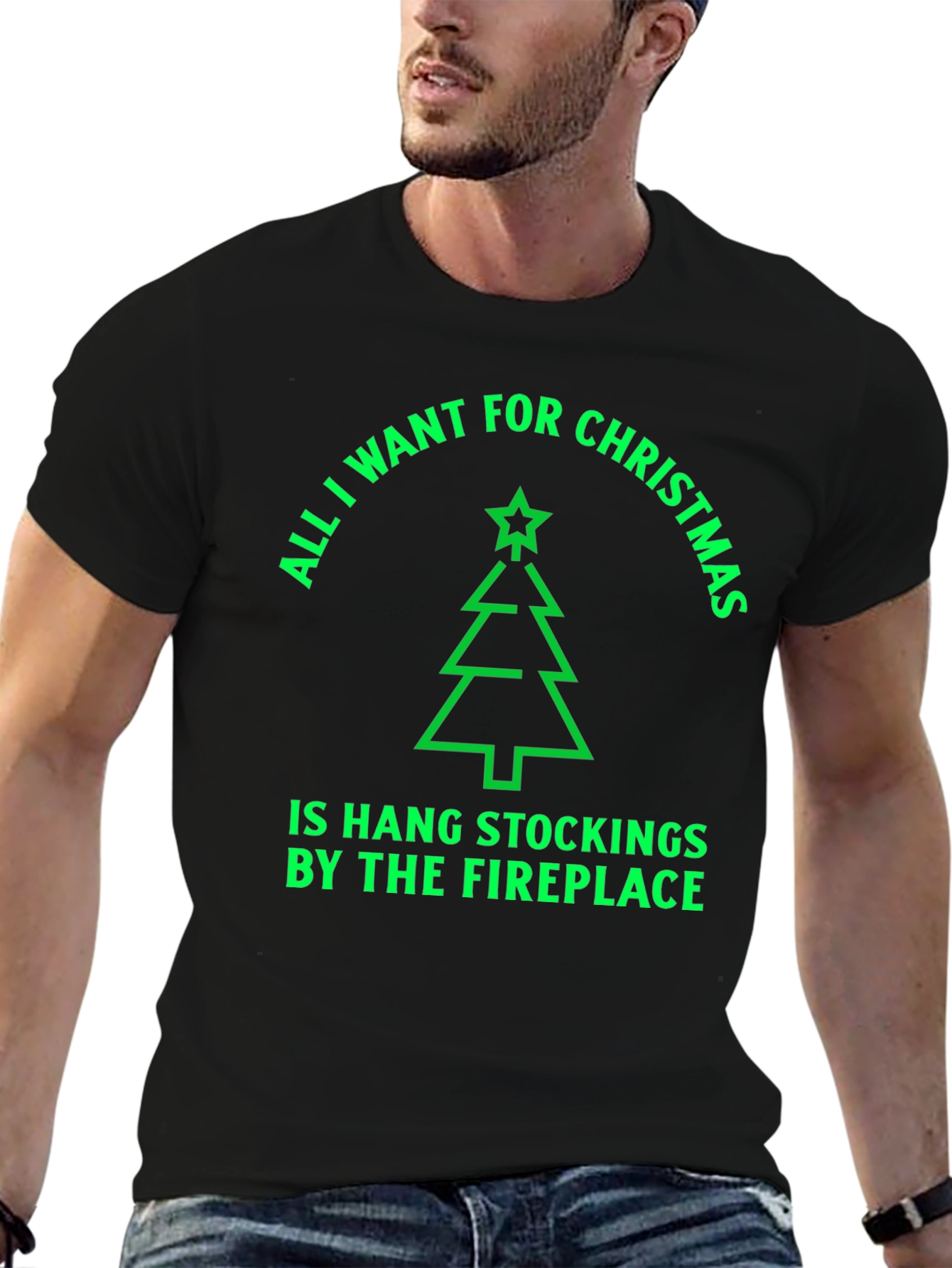 Christmas Tree Stockings T-Shirt