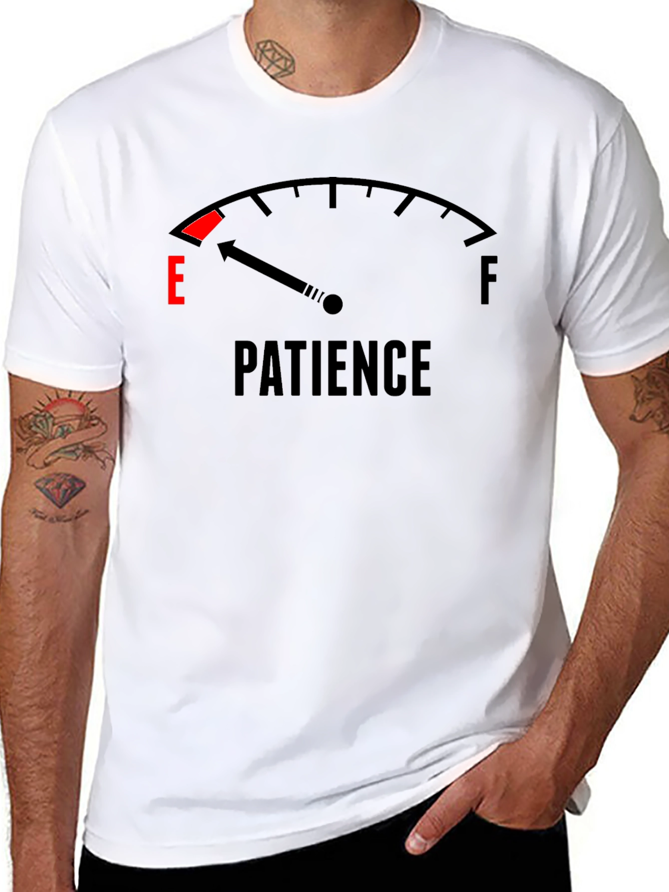Low Patience Black T-Shirt - Funny Graphic Tee