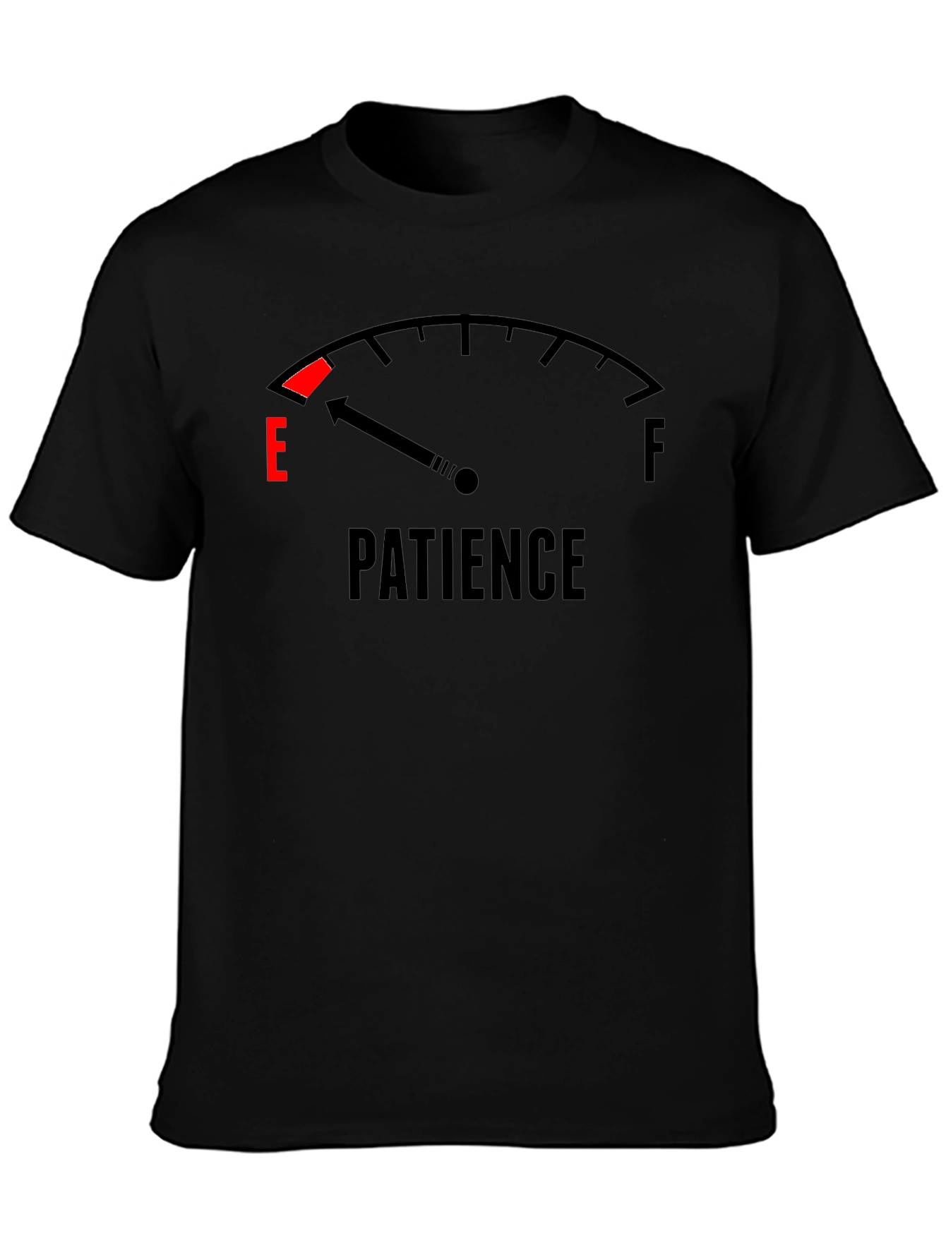 Low Patience Black T-Shirt - Funny Graphic Tee