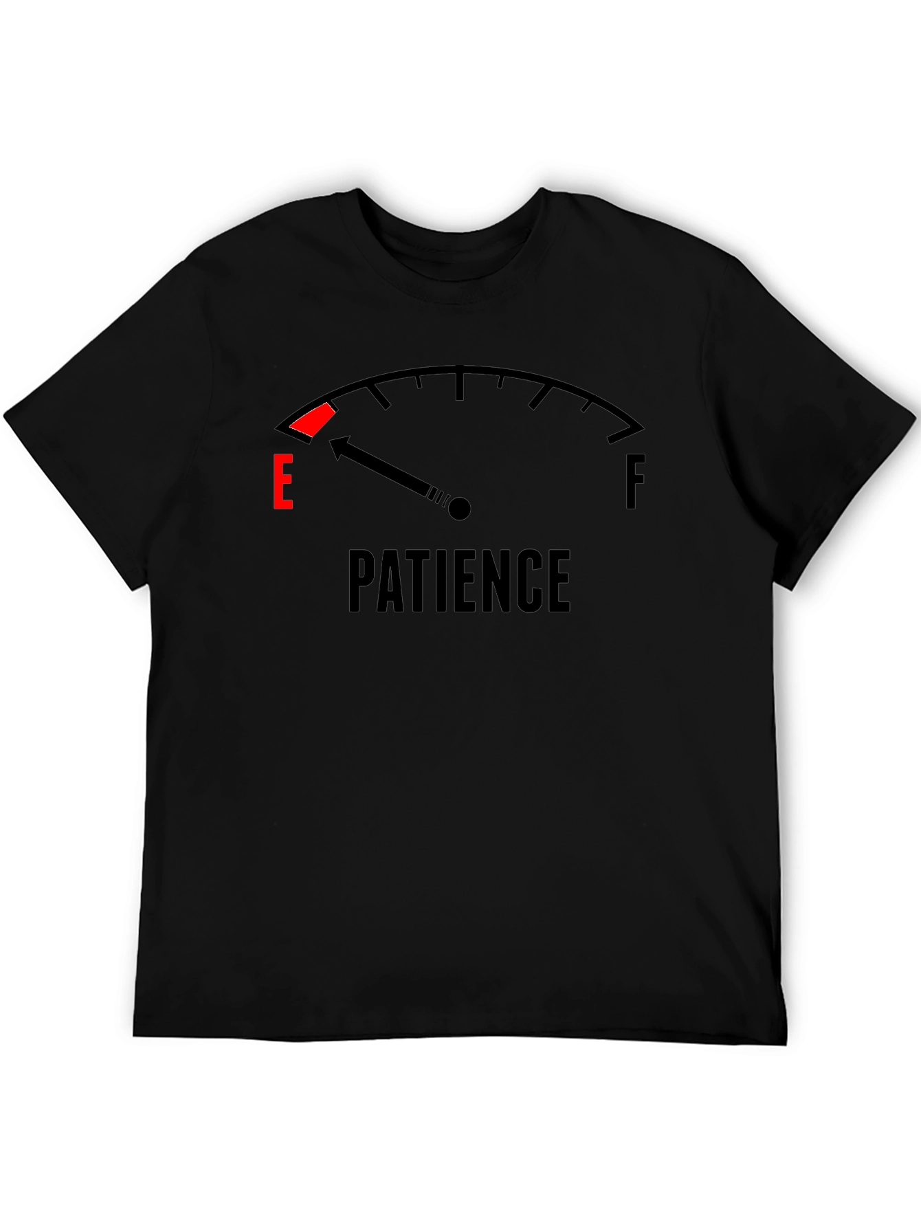 Low Patience Black T-Shirt - Funny Graphic Tee