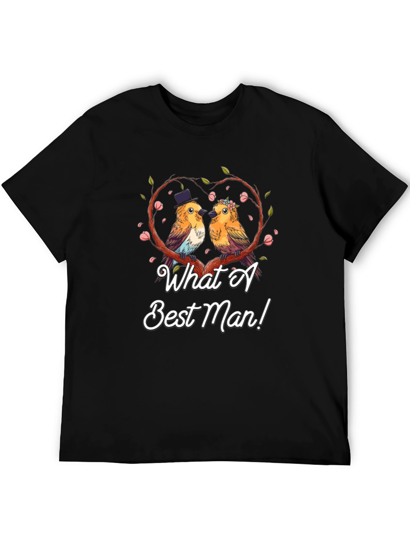 What A Best Man T-Shirt: Bird Wedding Design