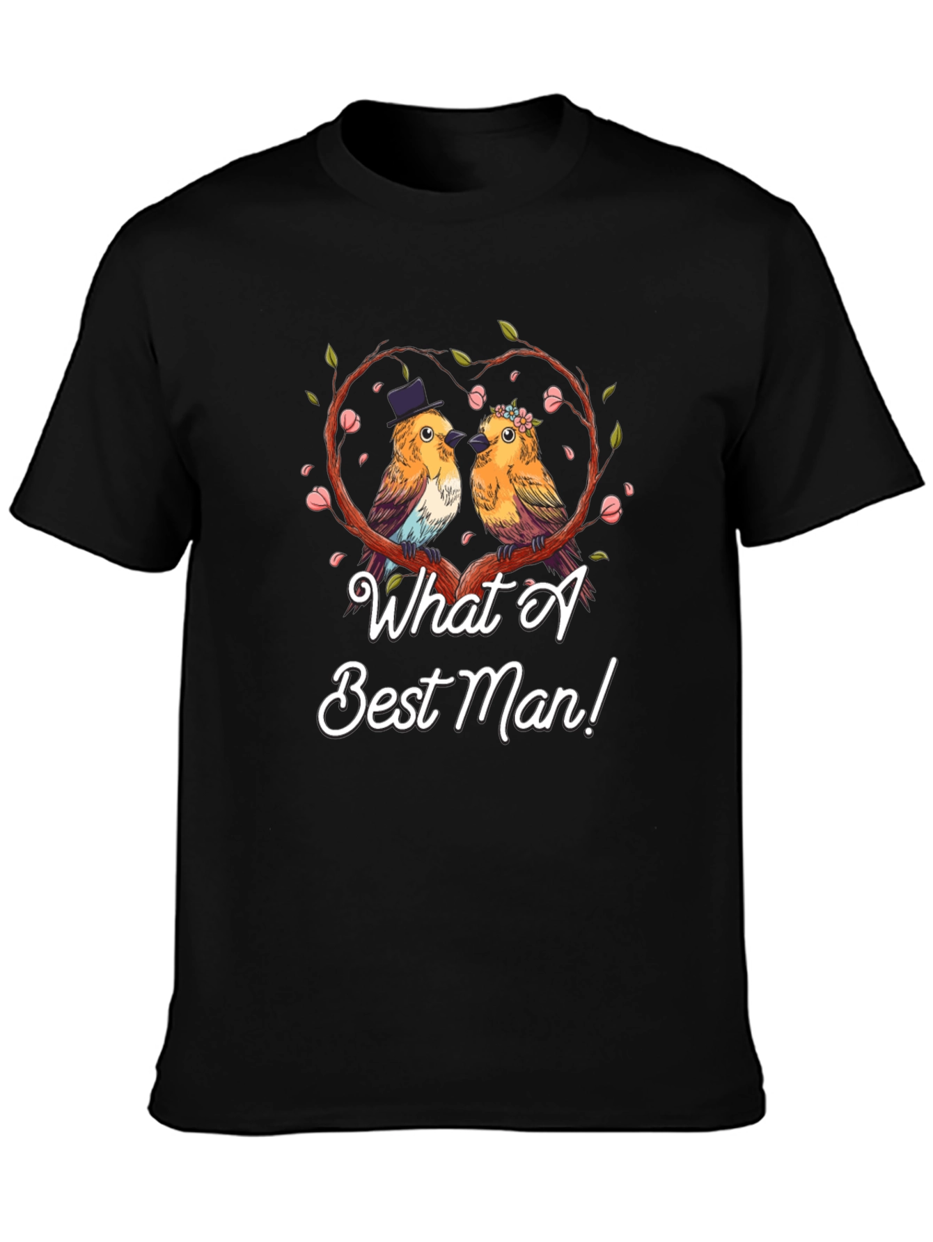 What A Best Man T-Shirt: Bird Wedding Design