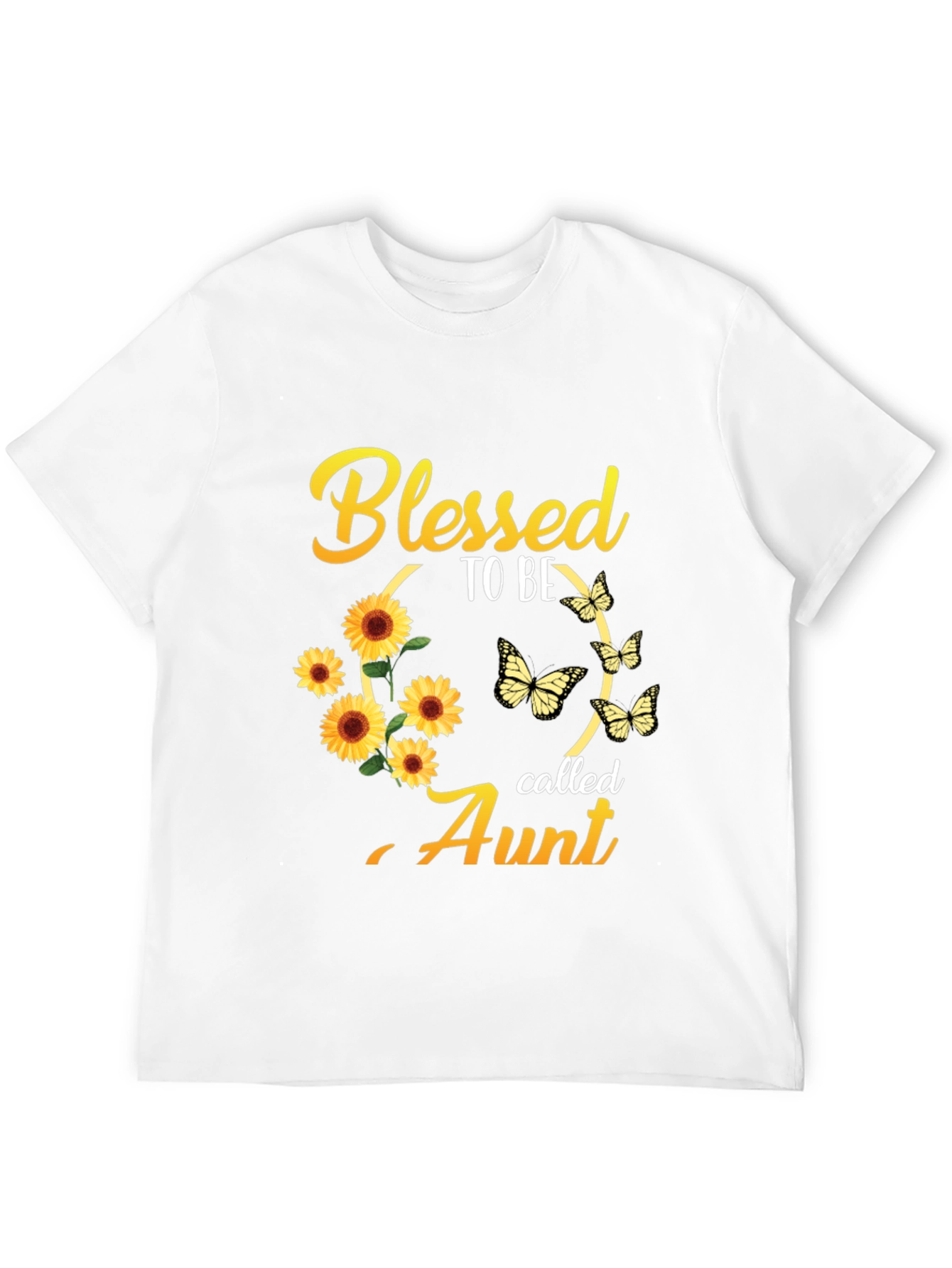 Blessed Aunt Sunflower Butterfly Graphic Tee