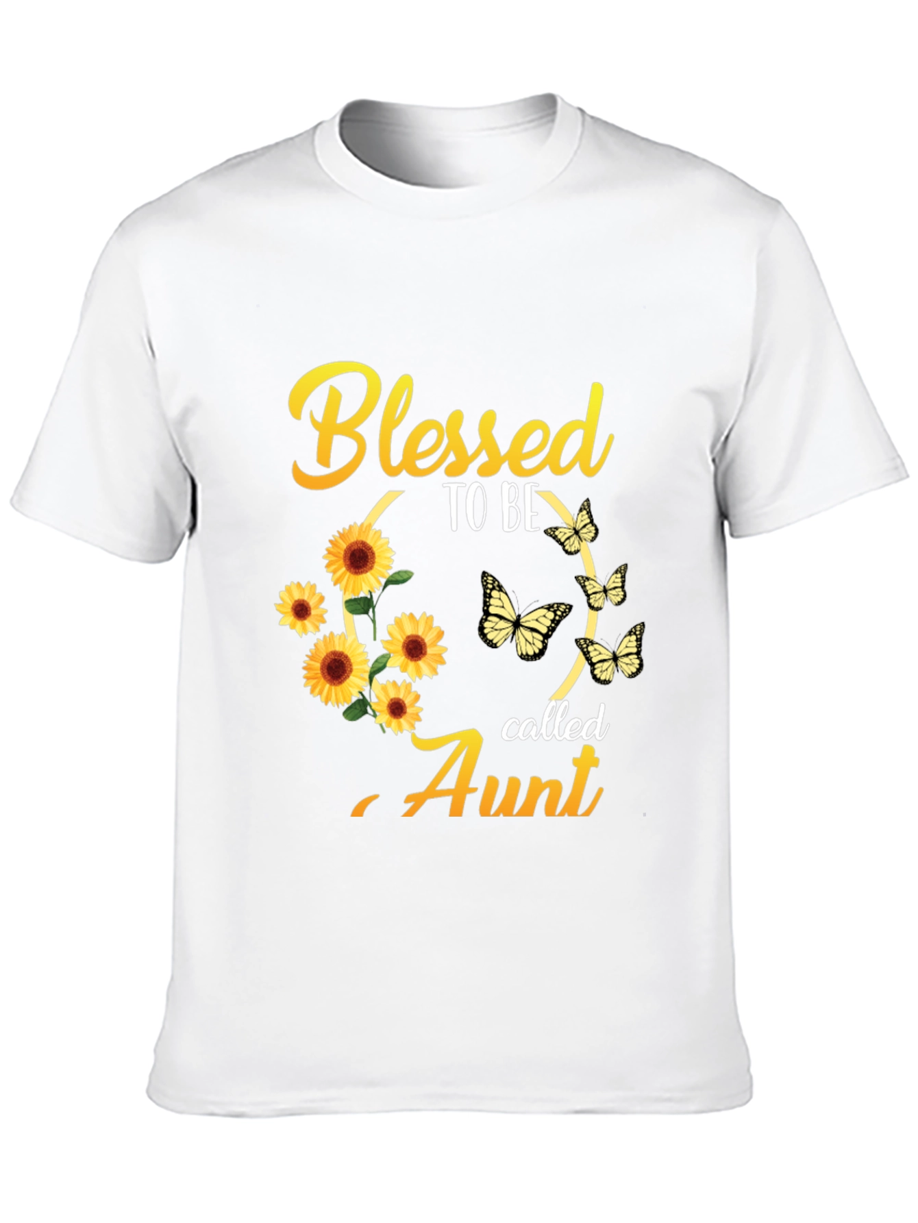 Blessed Aunt Sunflower Butterfly Graphic Tee