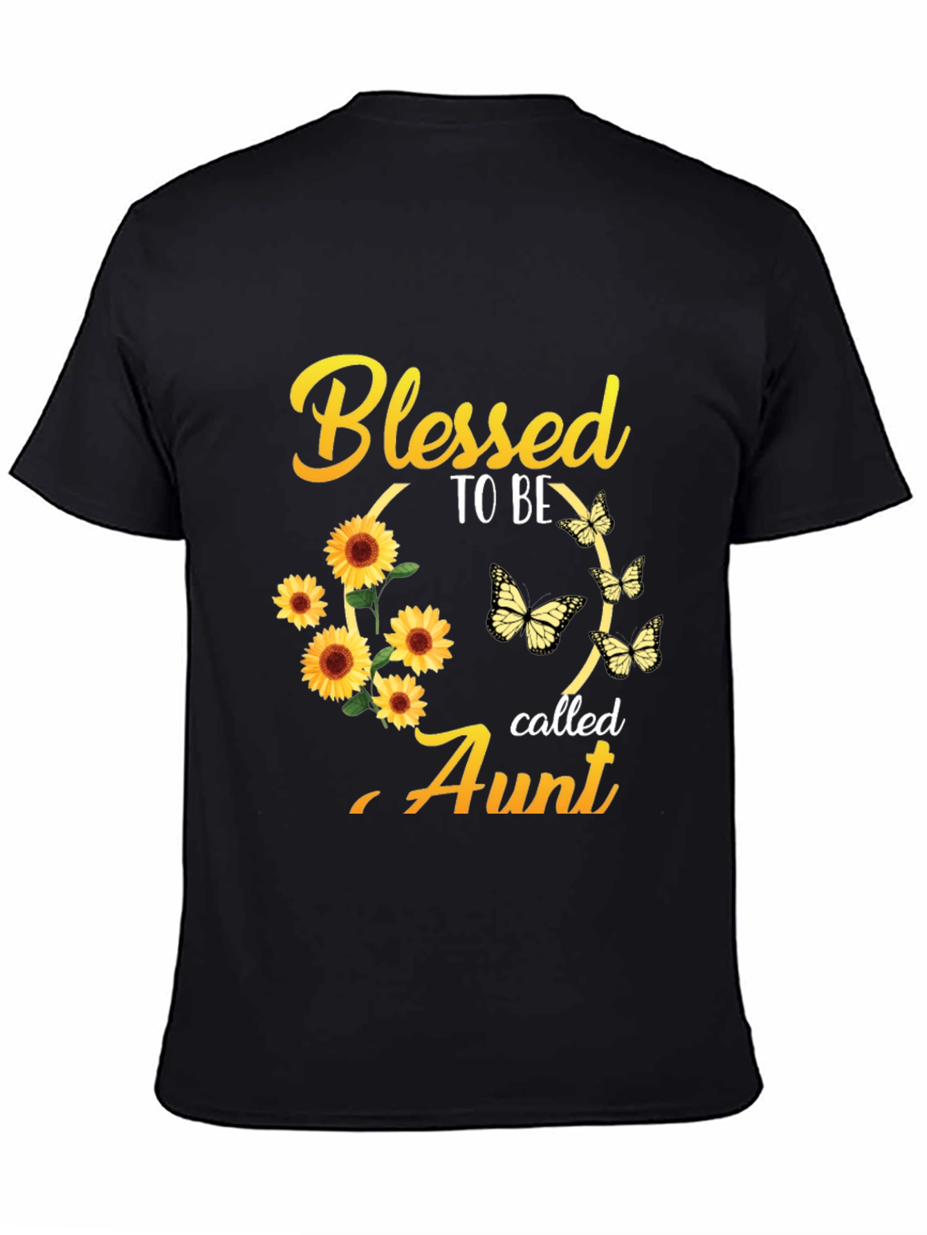 Blessed Aunt Sunflower Butterfly Graphic Tee