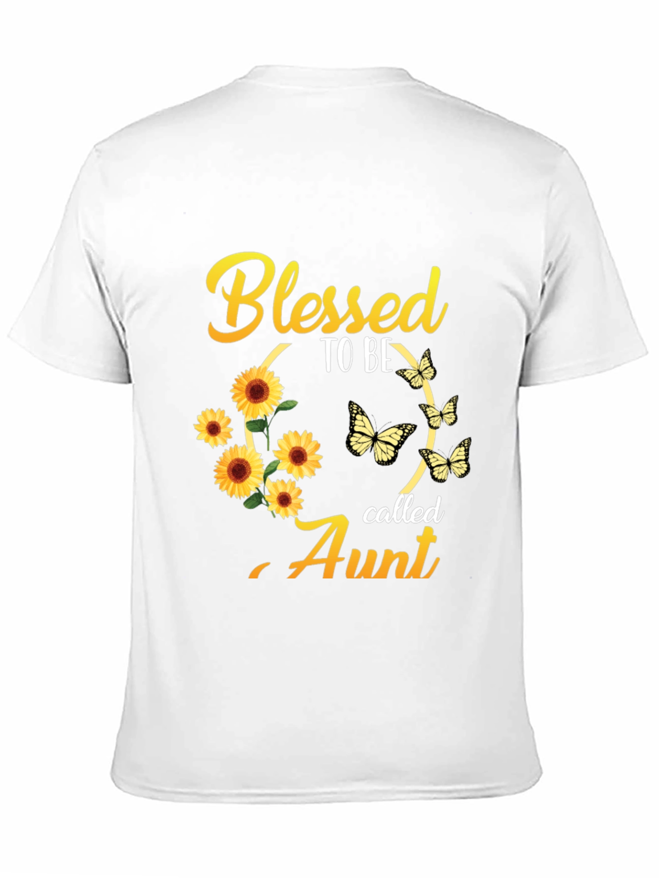 Blessed Aunt Sunflower Butterfly Graphic Tee