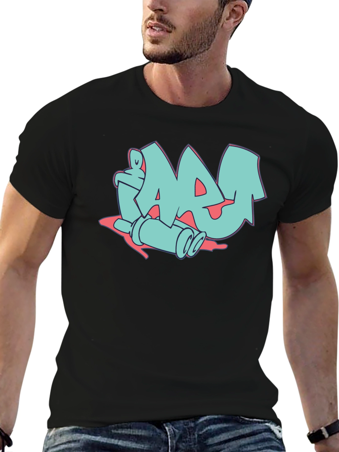 Graffiti Style Graphic Print Tee