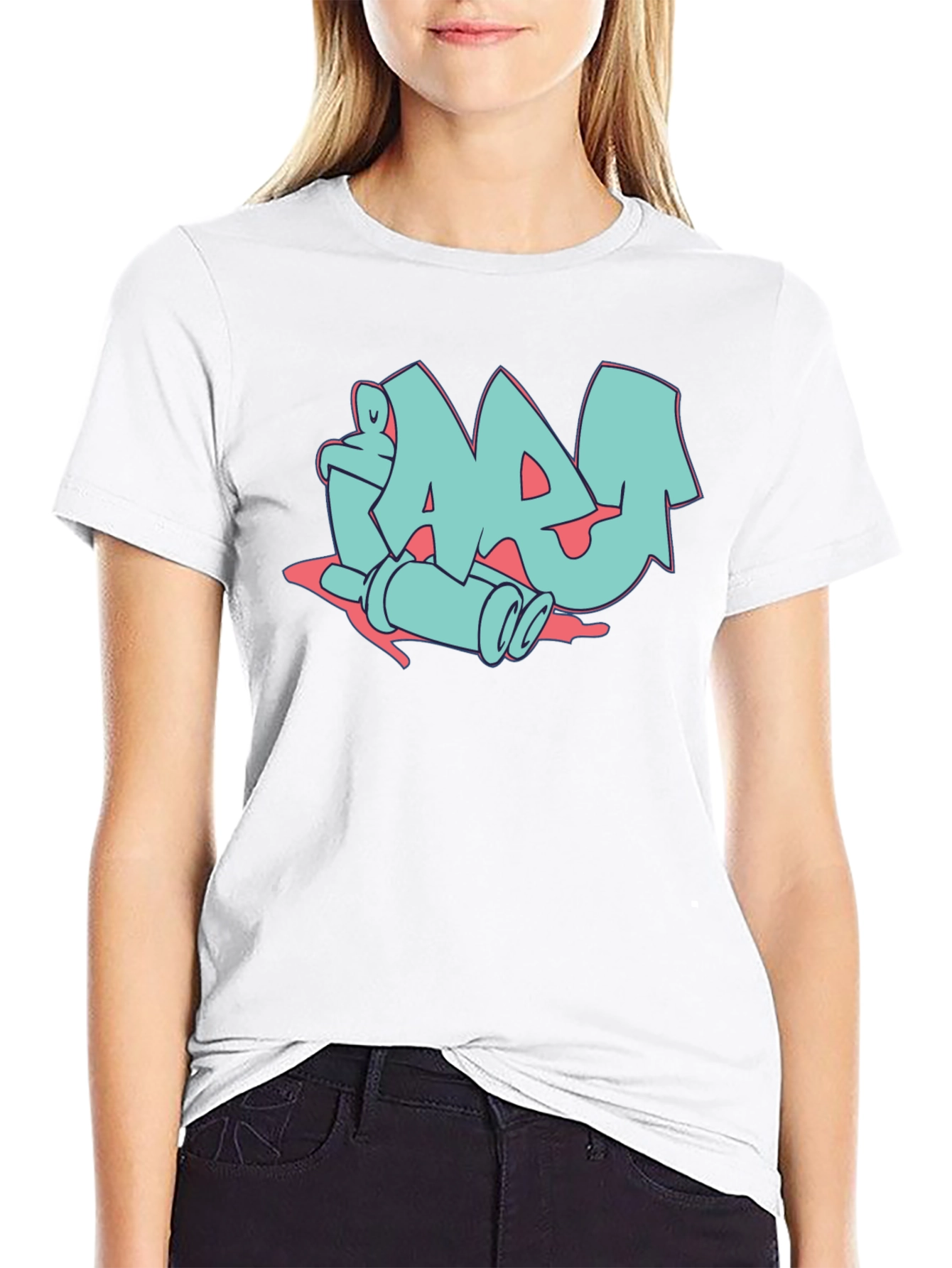 Graffiti Style Graphic Print Tee