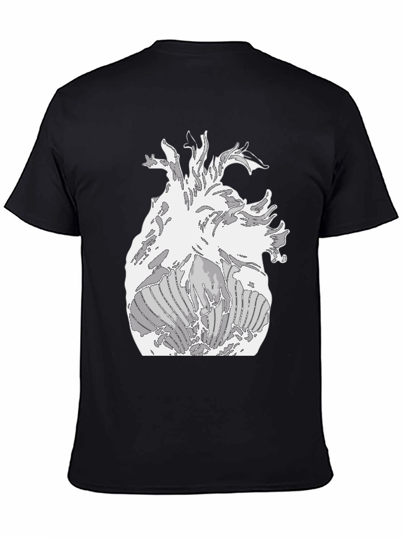 Anatomical Heart Graphic Tee - Black