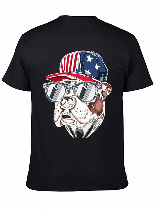 Patriotic Bulldog T-Shirt - USA Pride