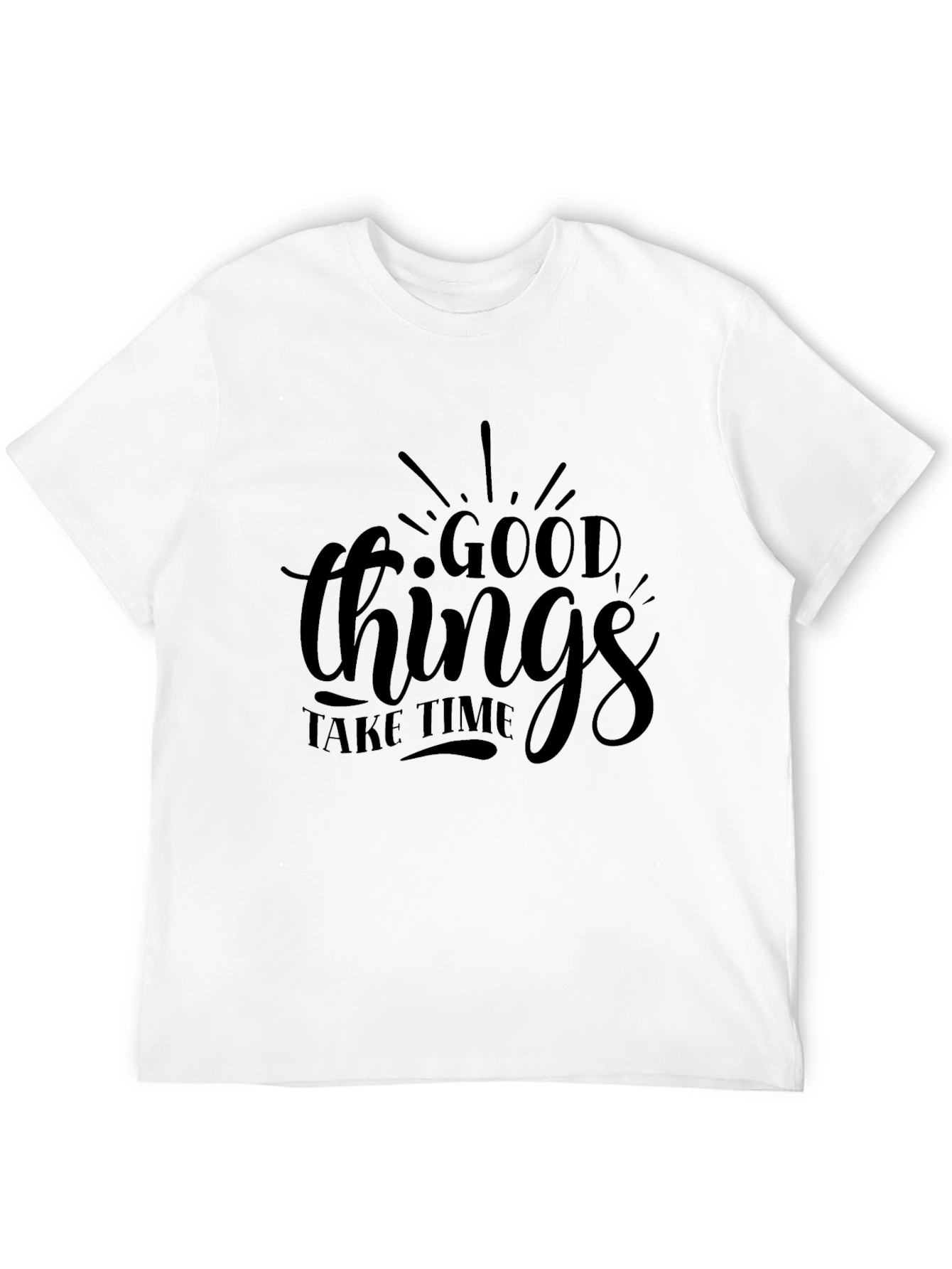 Good Things Take Time Black Graphic Tee