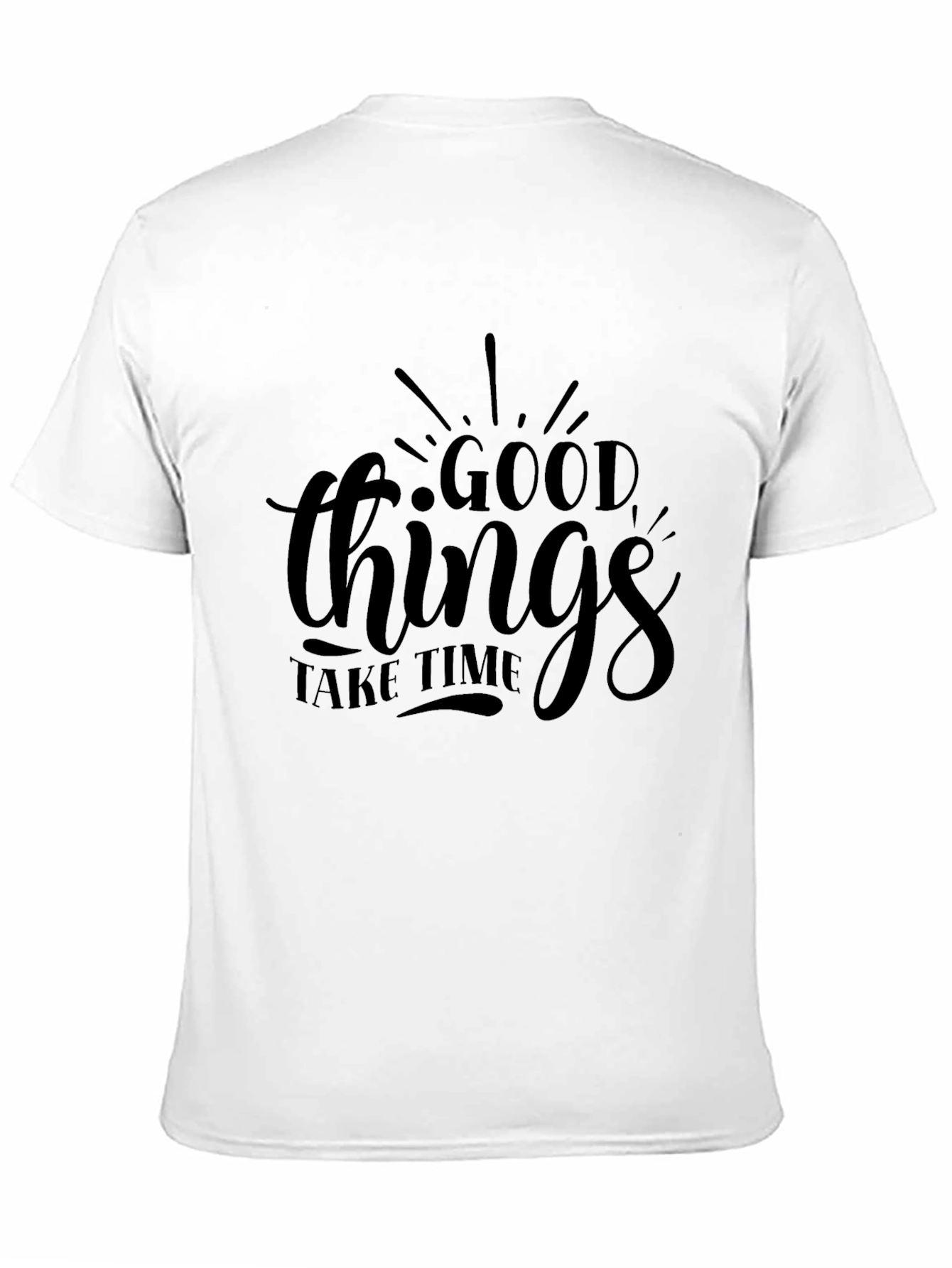 Good Things Take Time Black Graphic Tee
