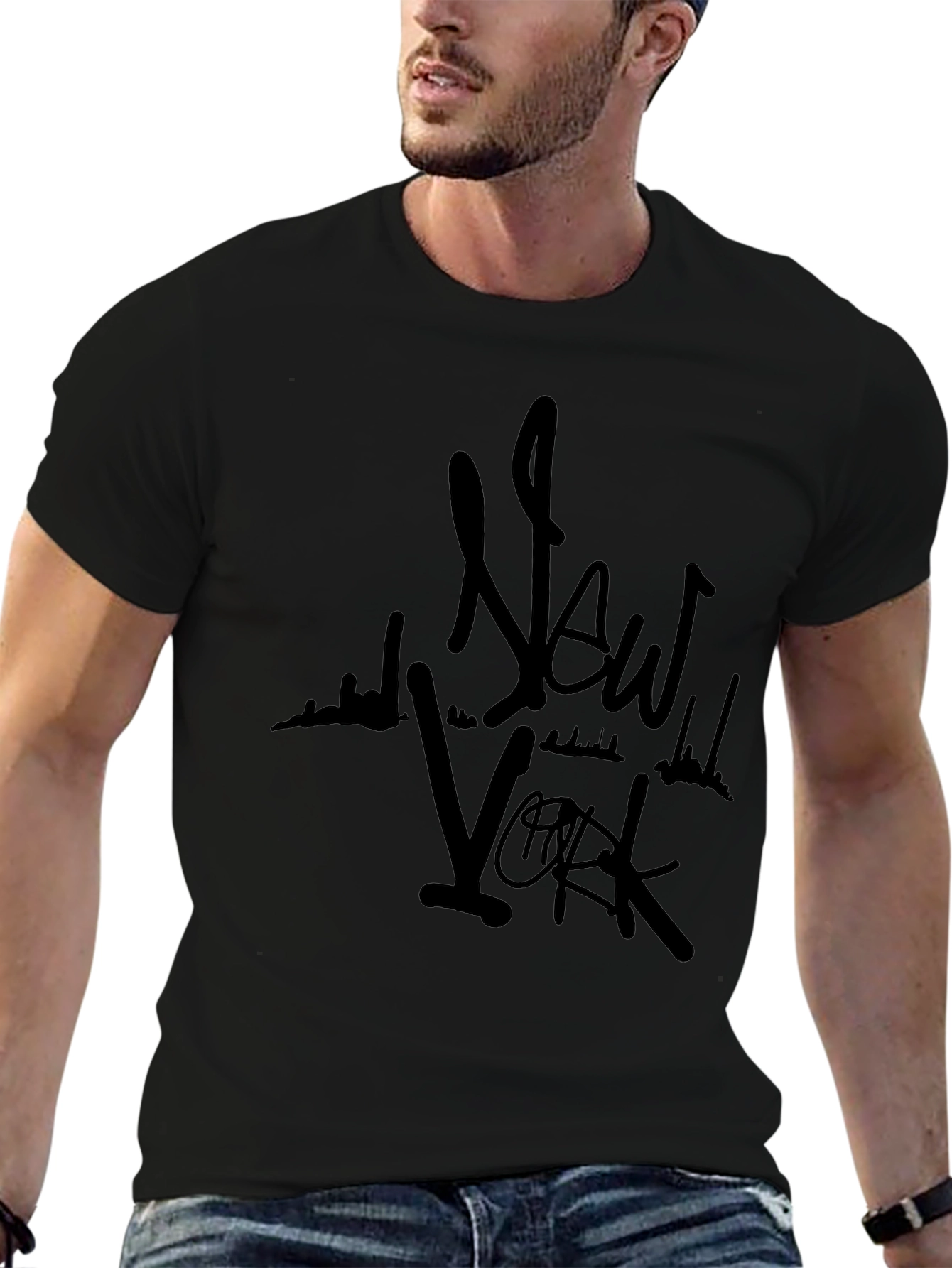 New York Graphic Print Crew Neck Tee
