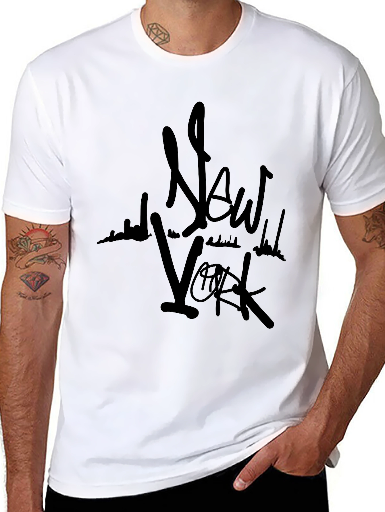 New York Graphic Print Crew Neck Tee