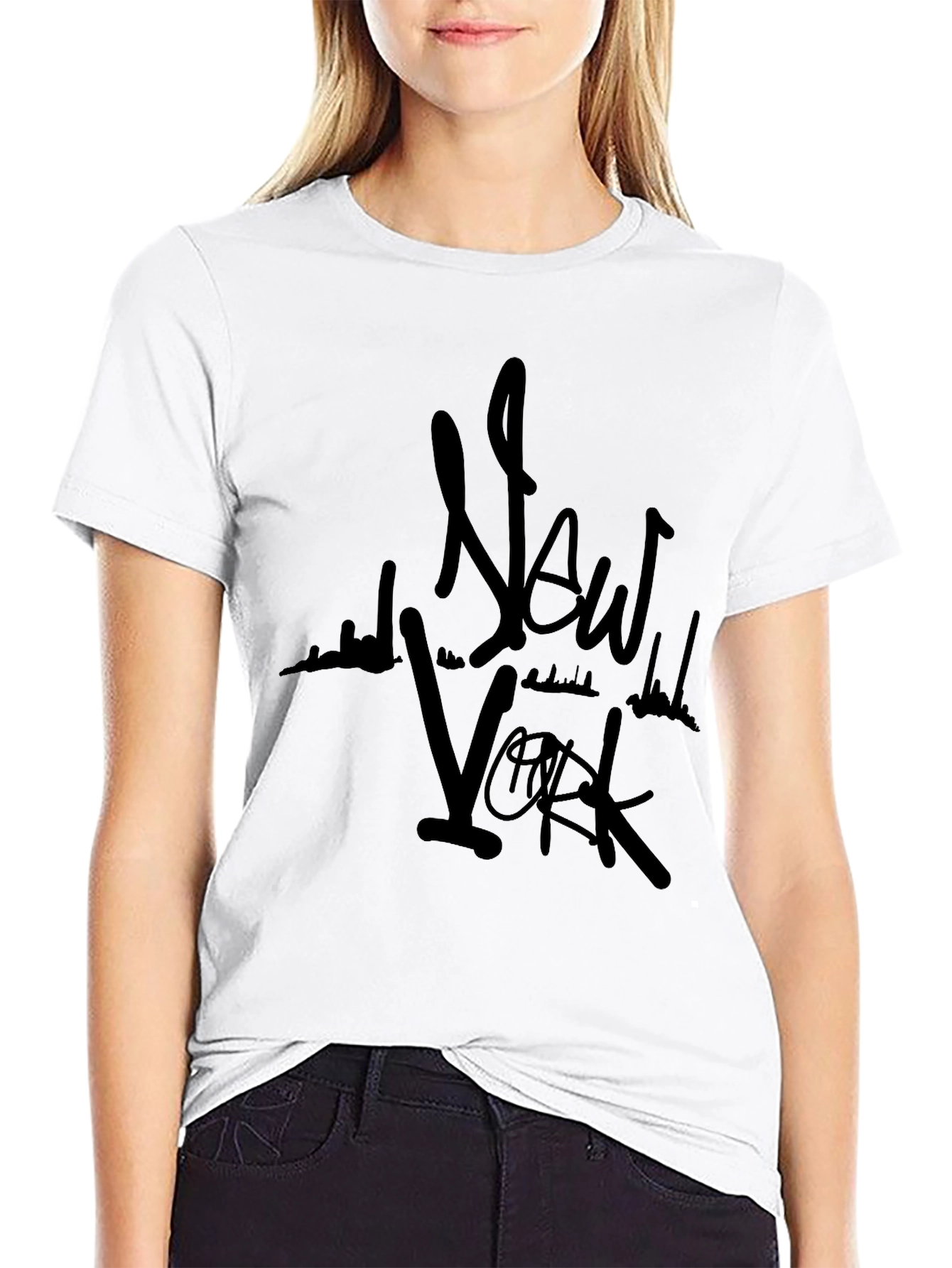 New York Graphic Print Crew Neck Tee