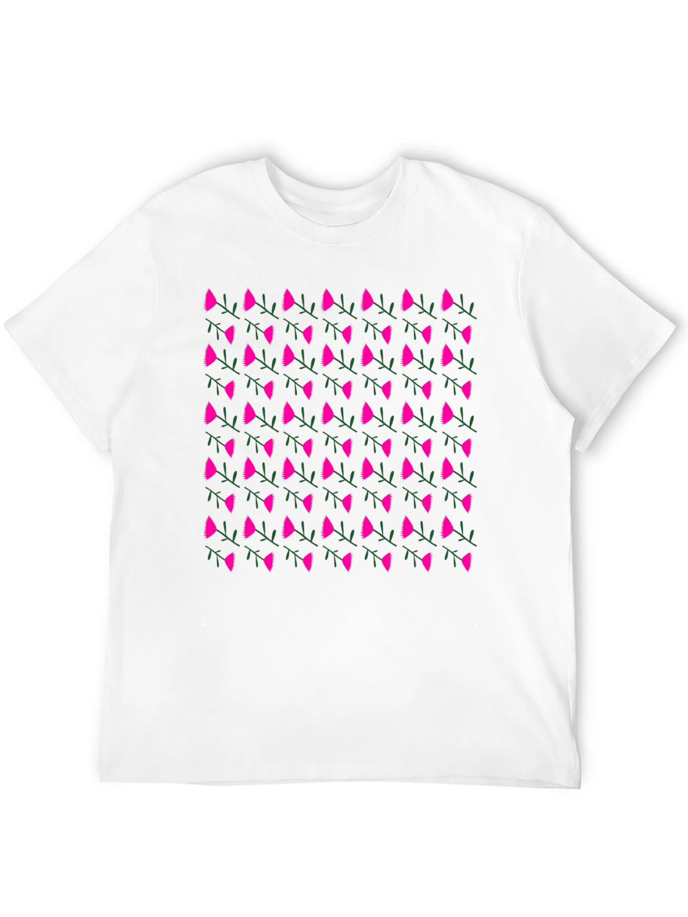 Floral Print Tee - Black
