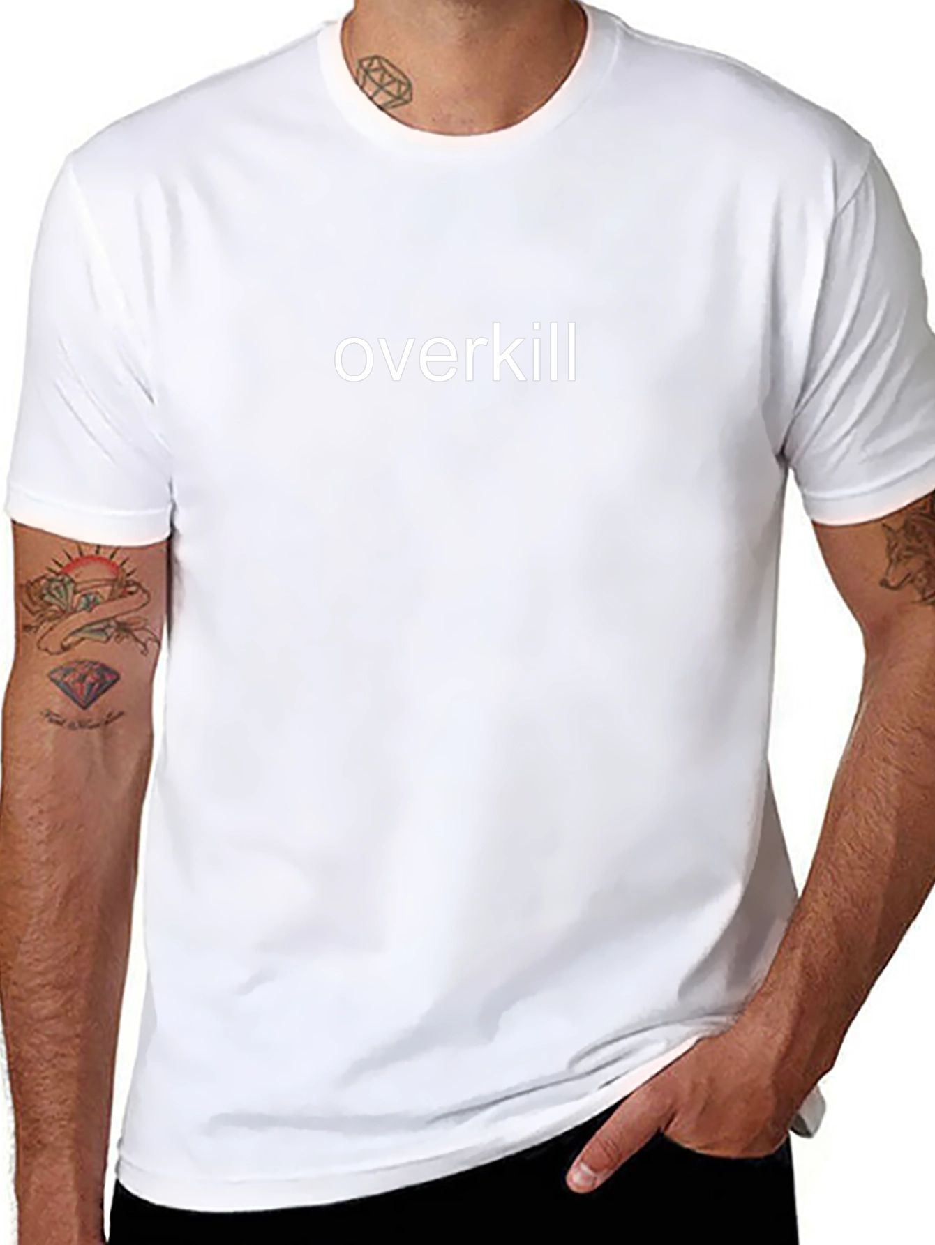 Overkill Graphic Tee - Classic Black Cotton T-Shirt