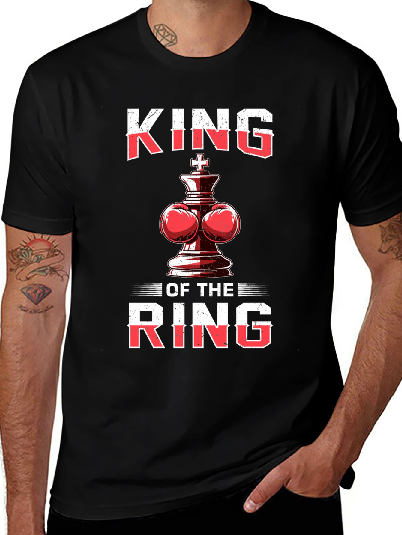 King of the Ring T-Shirt - Boxing Chess Piece