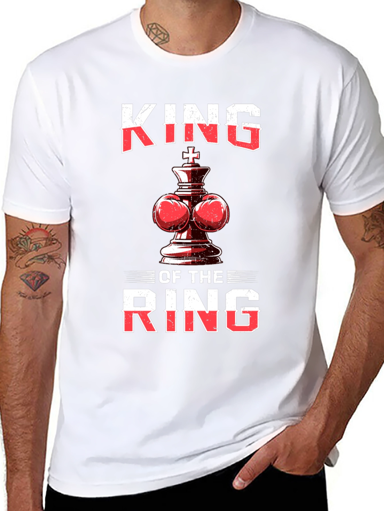 King of the Ring T-Shirt - Boxing Chess Piece