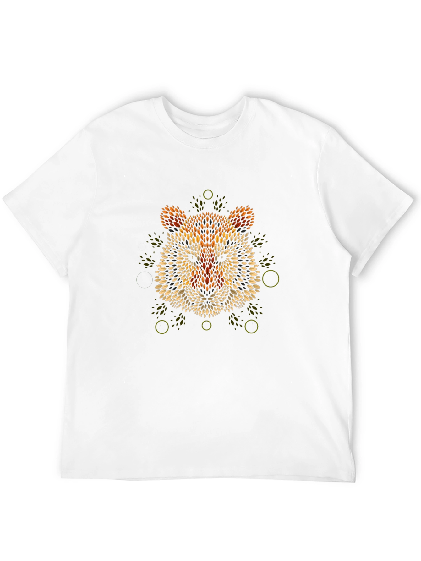 Geometric Tiger Graphic Print T-Shirt
