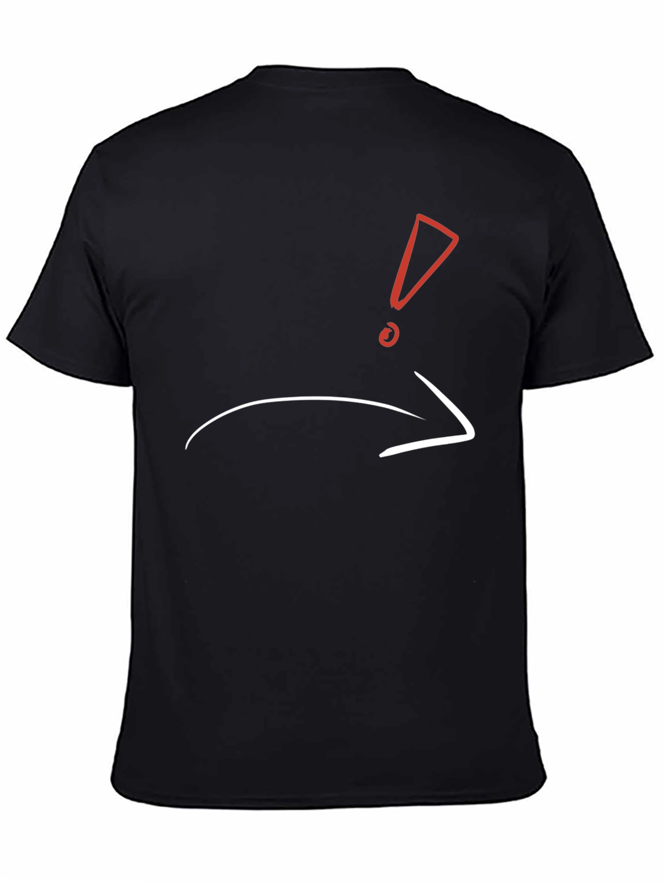 Mens Black T-shirt with Graphic Design