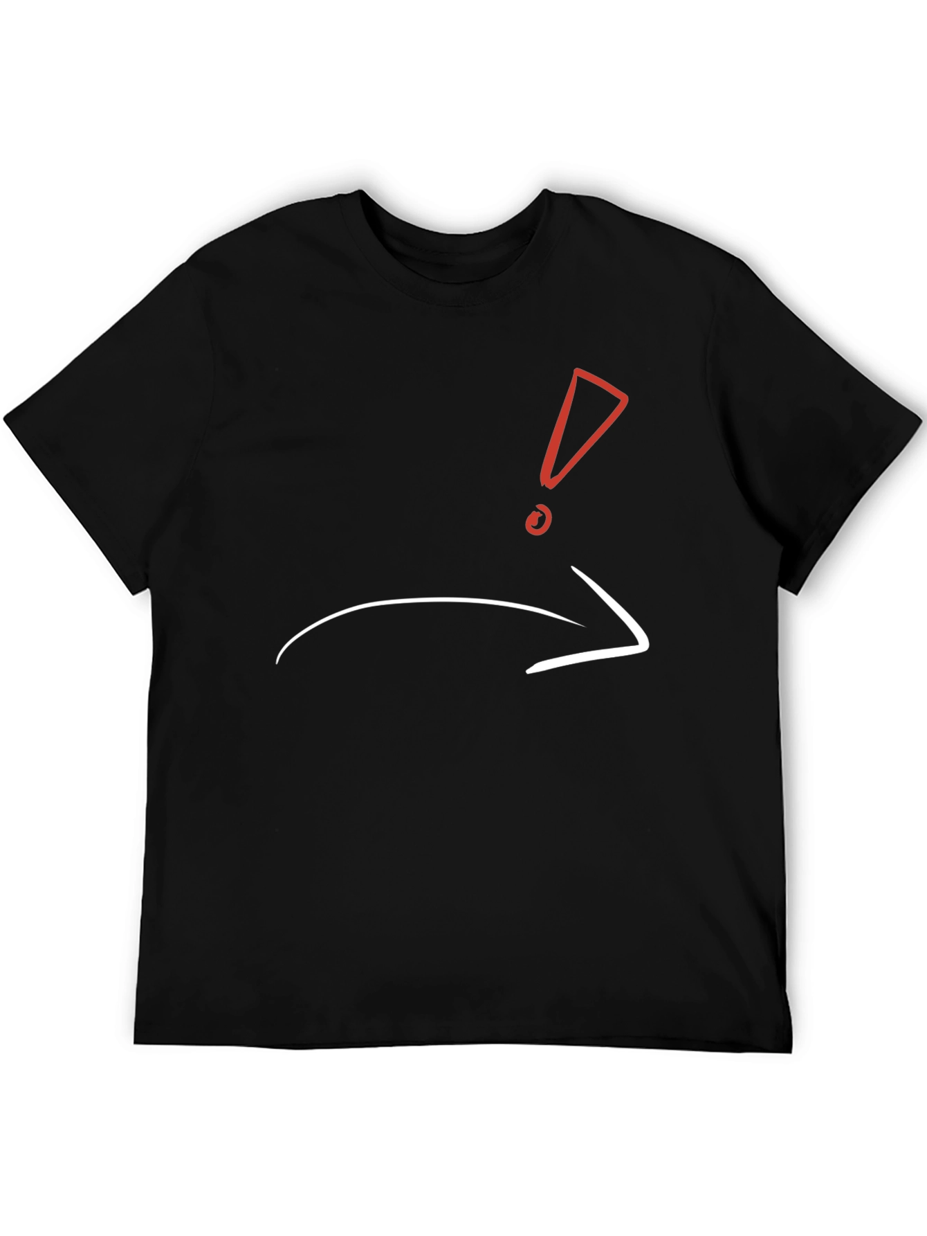 Mens Black T-shirt with Graphic Design