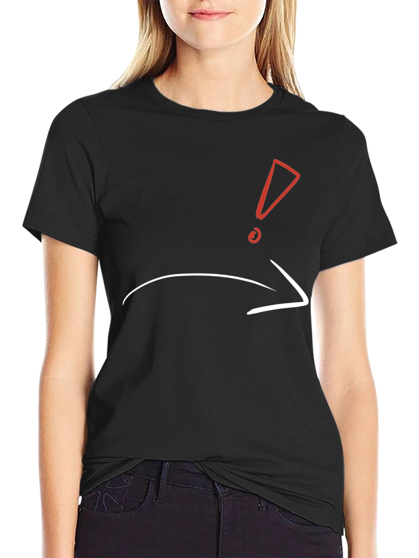 Mens Black T-shirt with Graphic Design